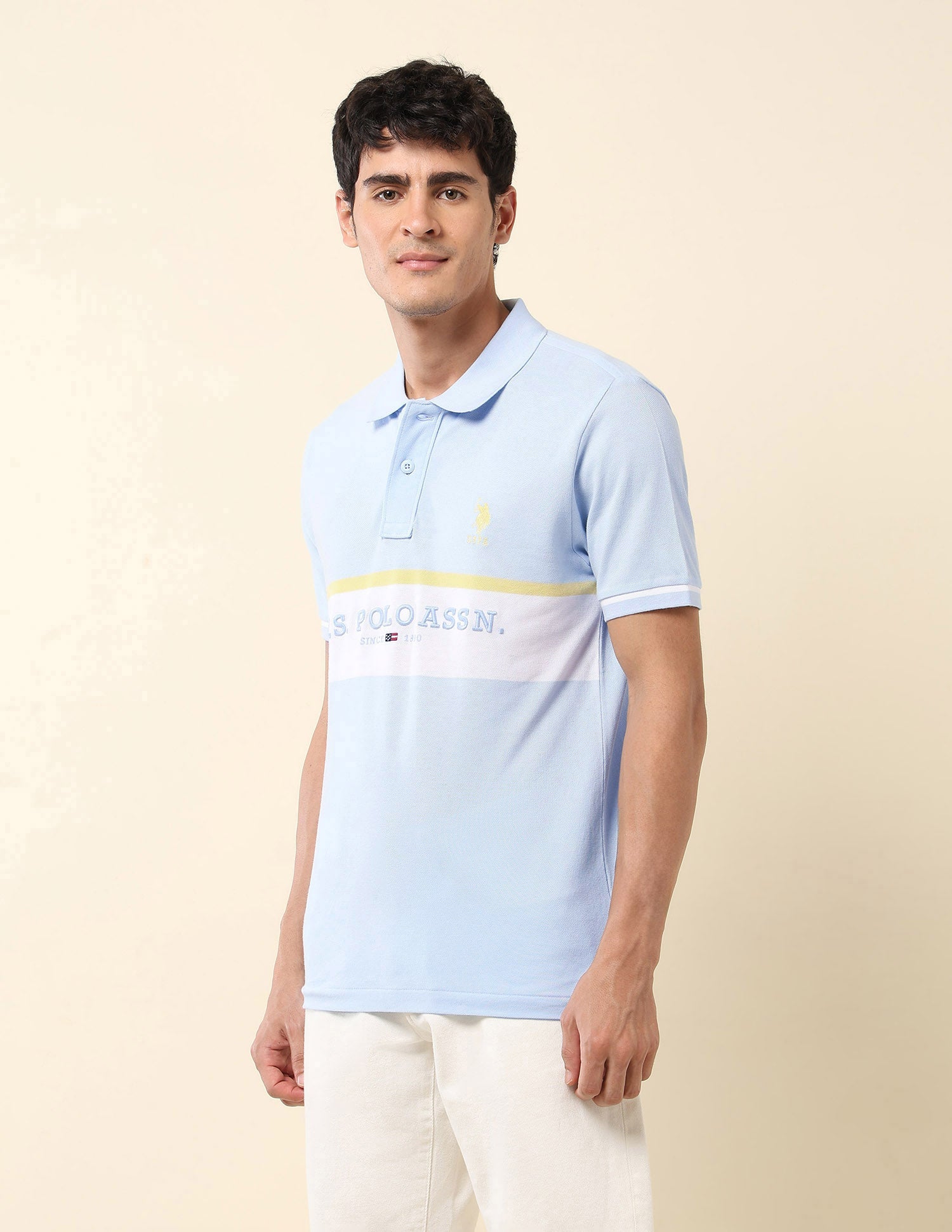 Brand Embroidered Summer Splash Polo Shirt