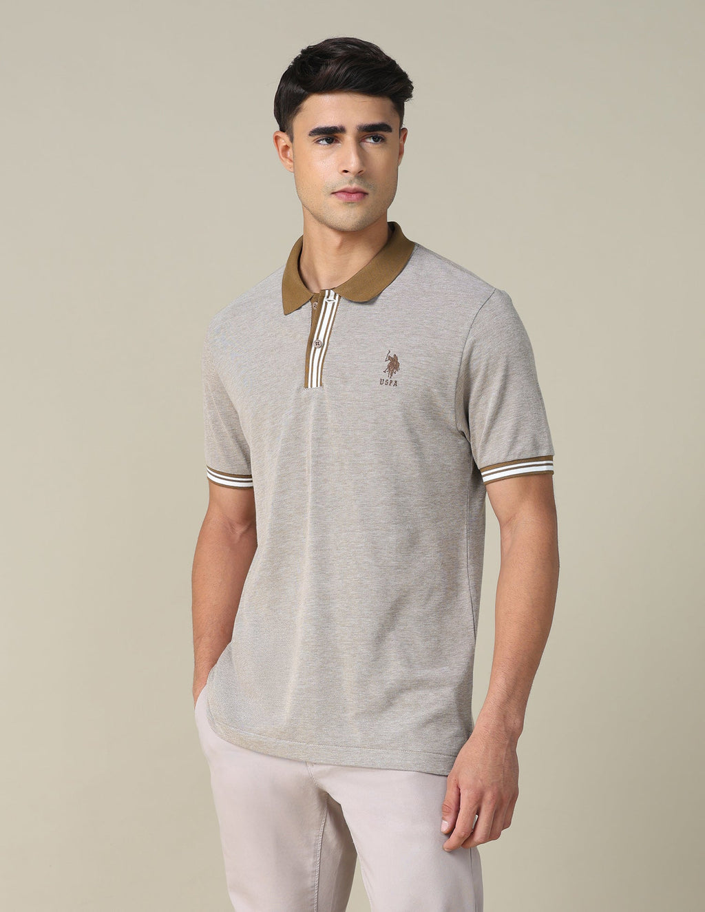 Heathered Regular Fit Polo Shirt