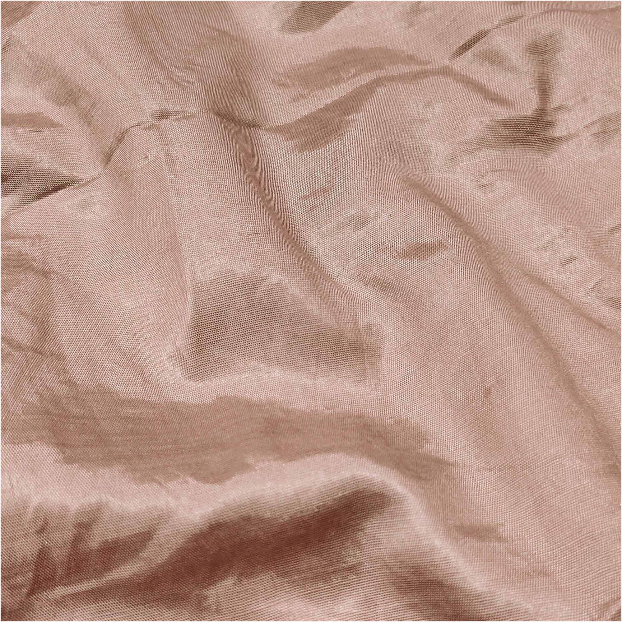 Beige Printed Organza Dress Material