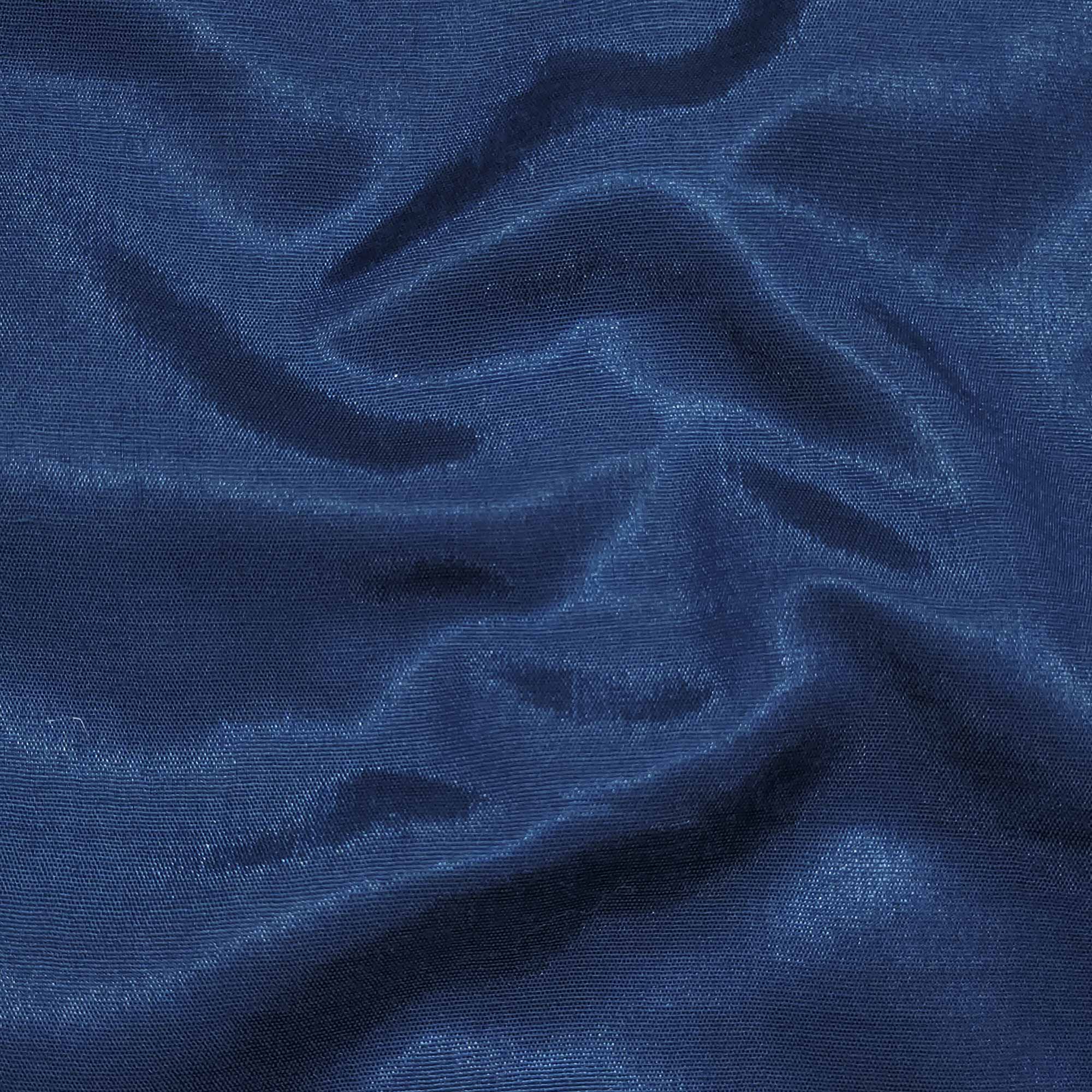 Blue Floral Printed Organza Dress Material