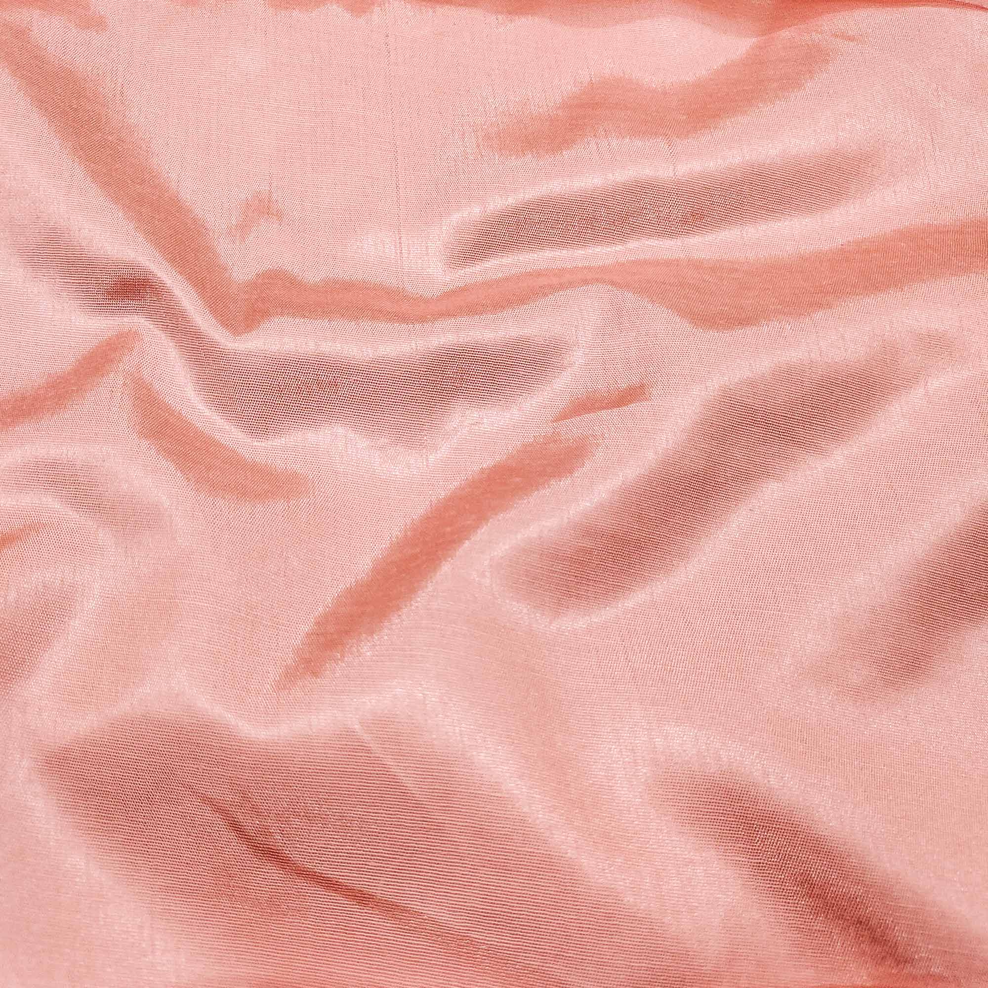 Peach Sequins Embroidered Organza Dress Material