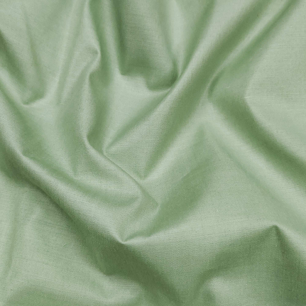 Dusty Green Embroidered Cotton Blend Dress Material