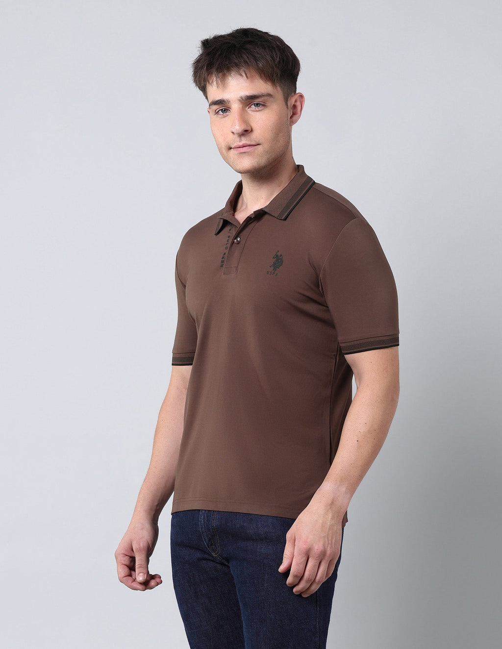 Muscle Fit Solid Black Label Polo Shirt
