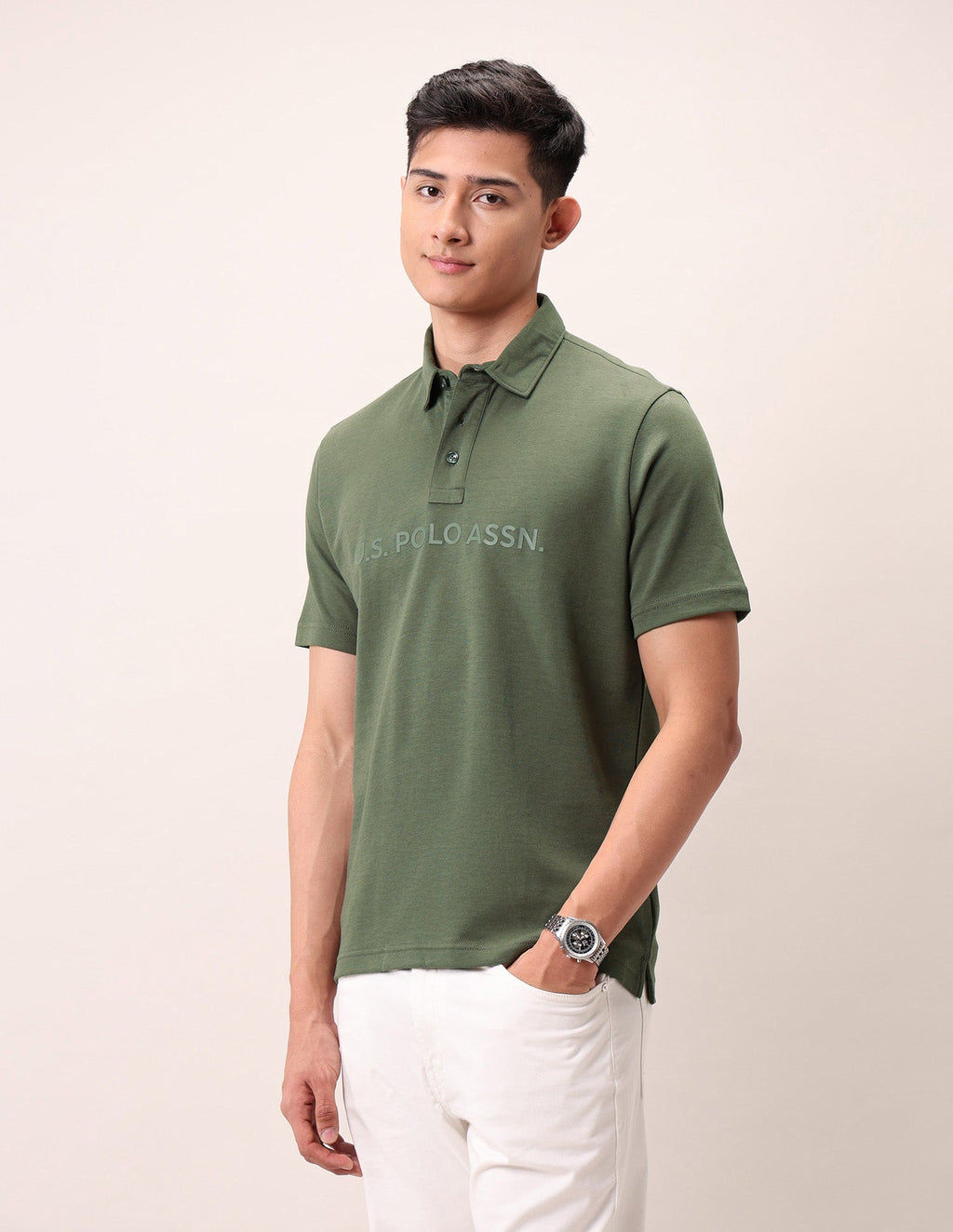 Brand Embossed Outdoor Polo Shirt