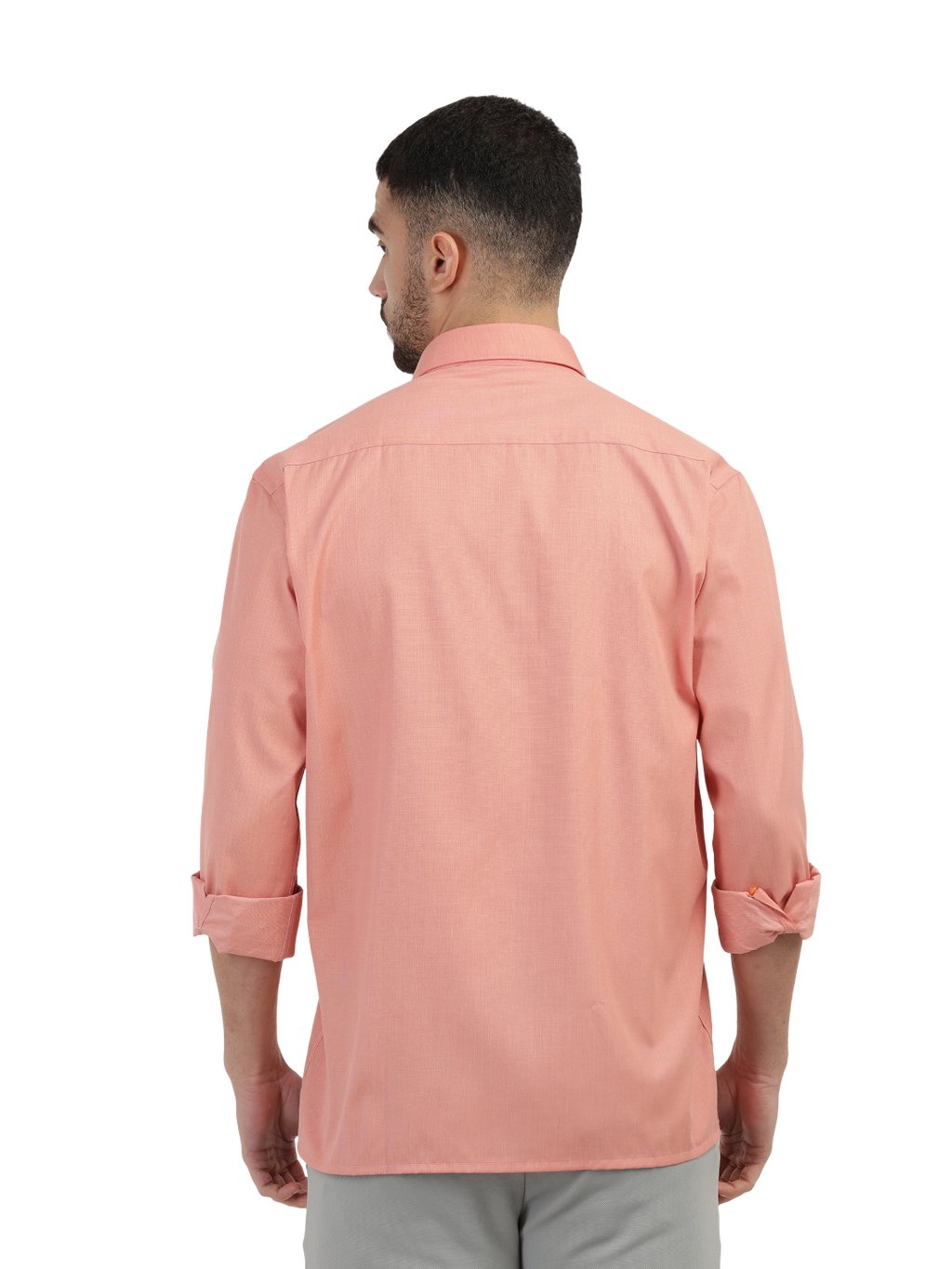 Peach Fil-a-Fil Solid Shirt