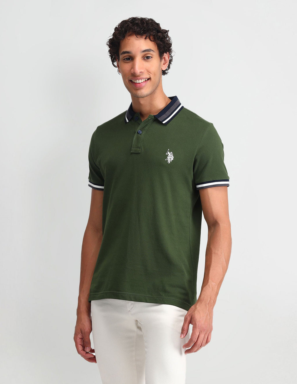 Outdoor Muscle Fit Solid Polo Shirt