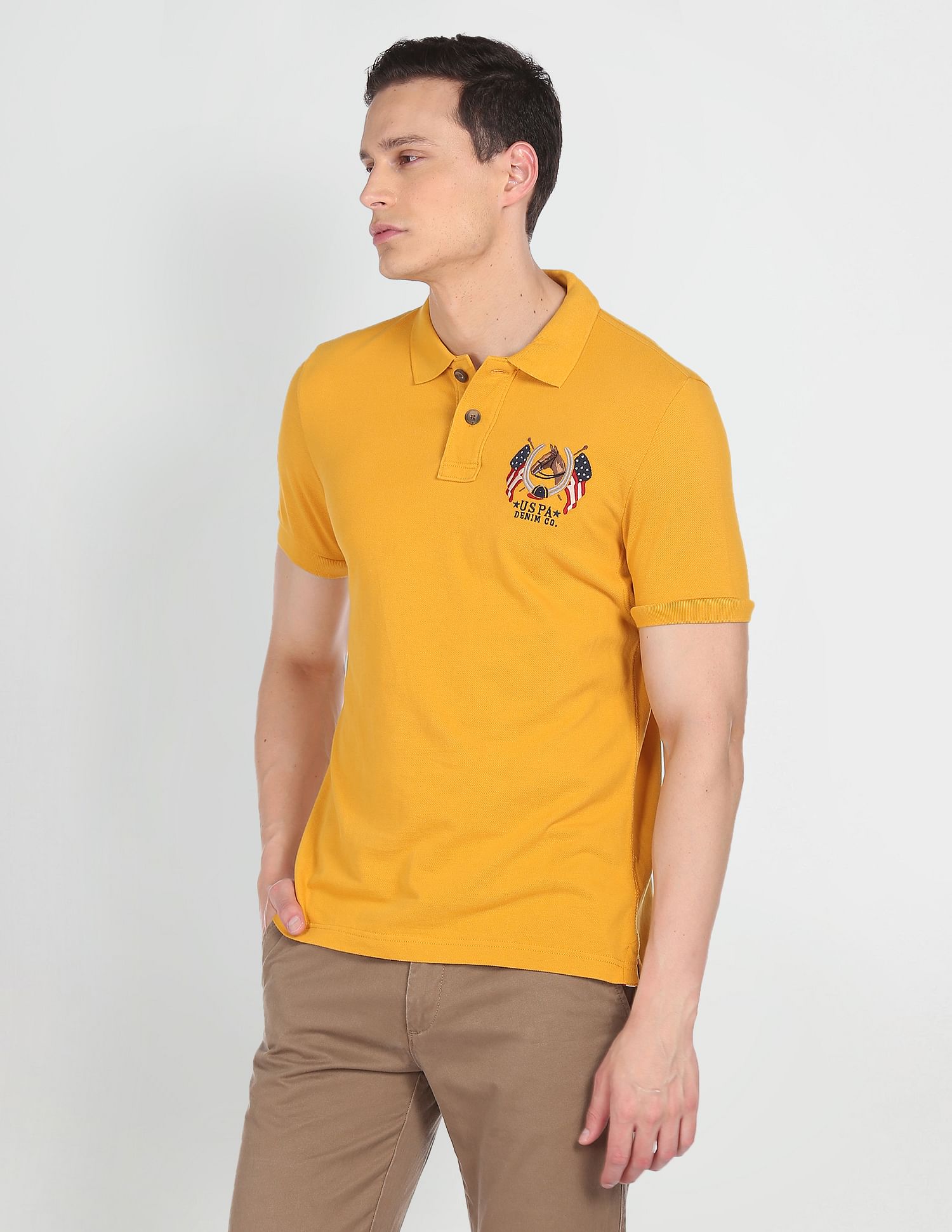 Cotton Solid Polo Shirt
