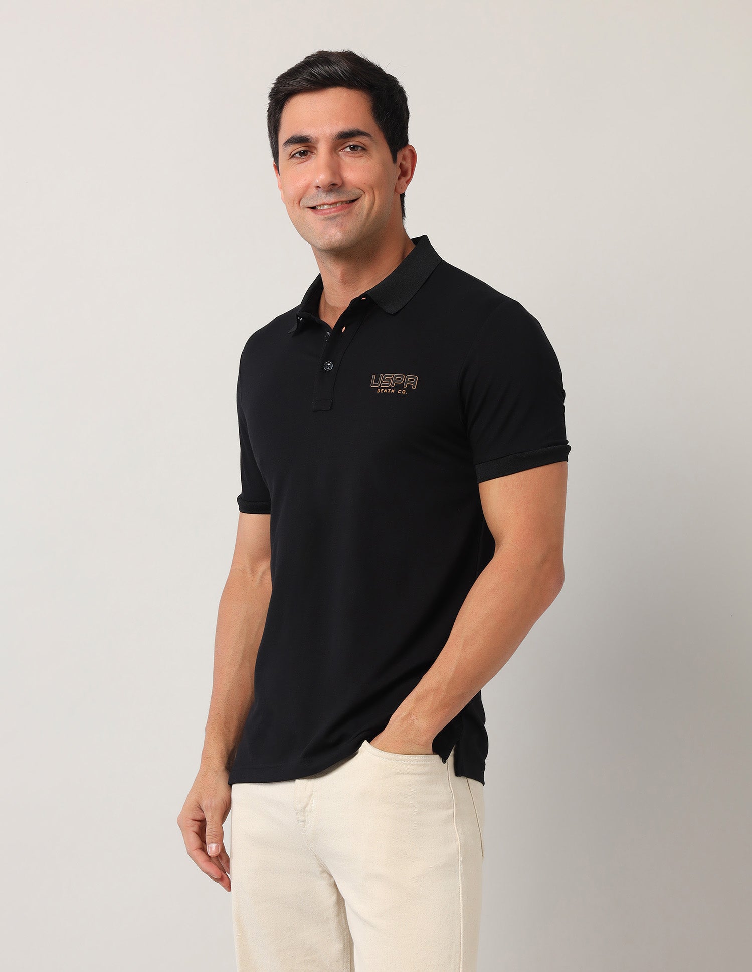 Muscle Fit Black Label Polo Shirt