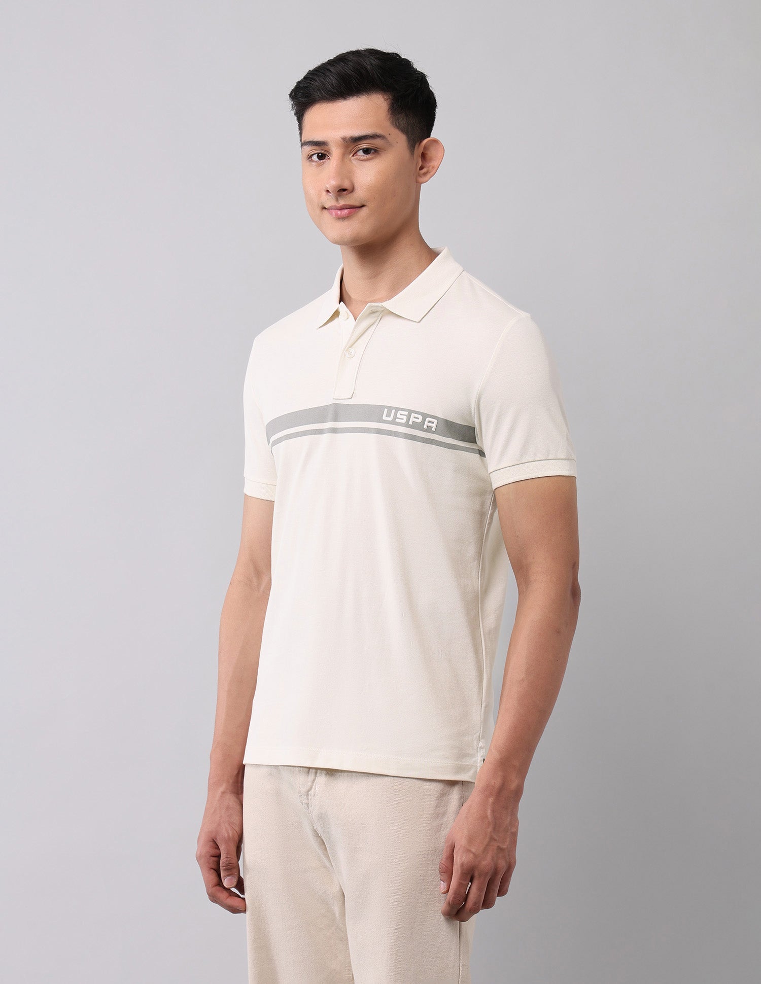 Horizontal Striped Black Label Polo Shirt