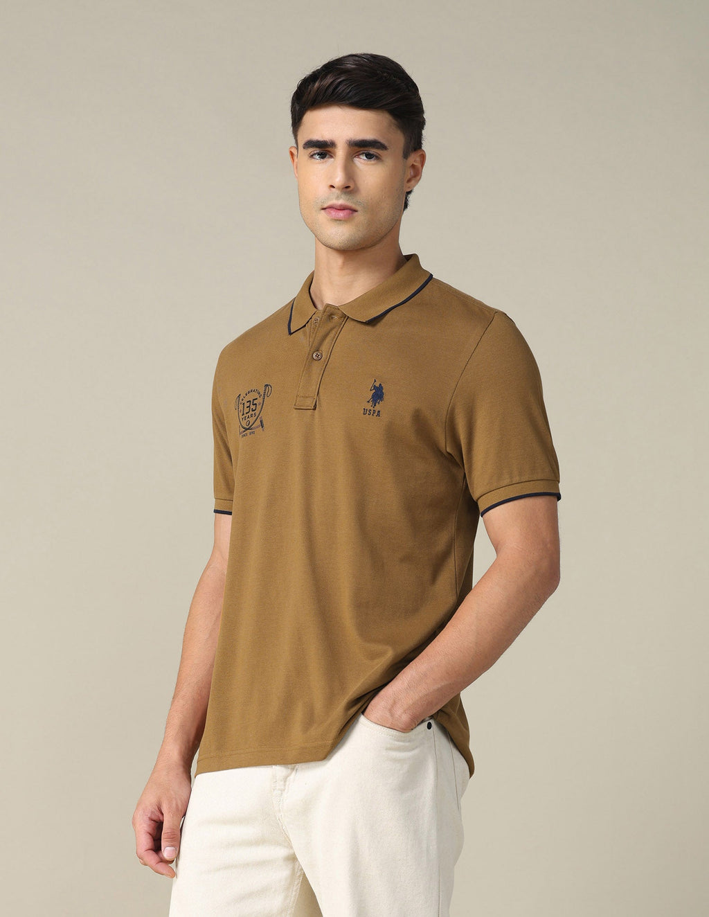 Graphic Printed Regular Fit Polo Shirt