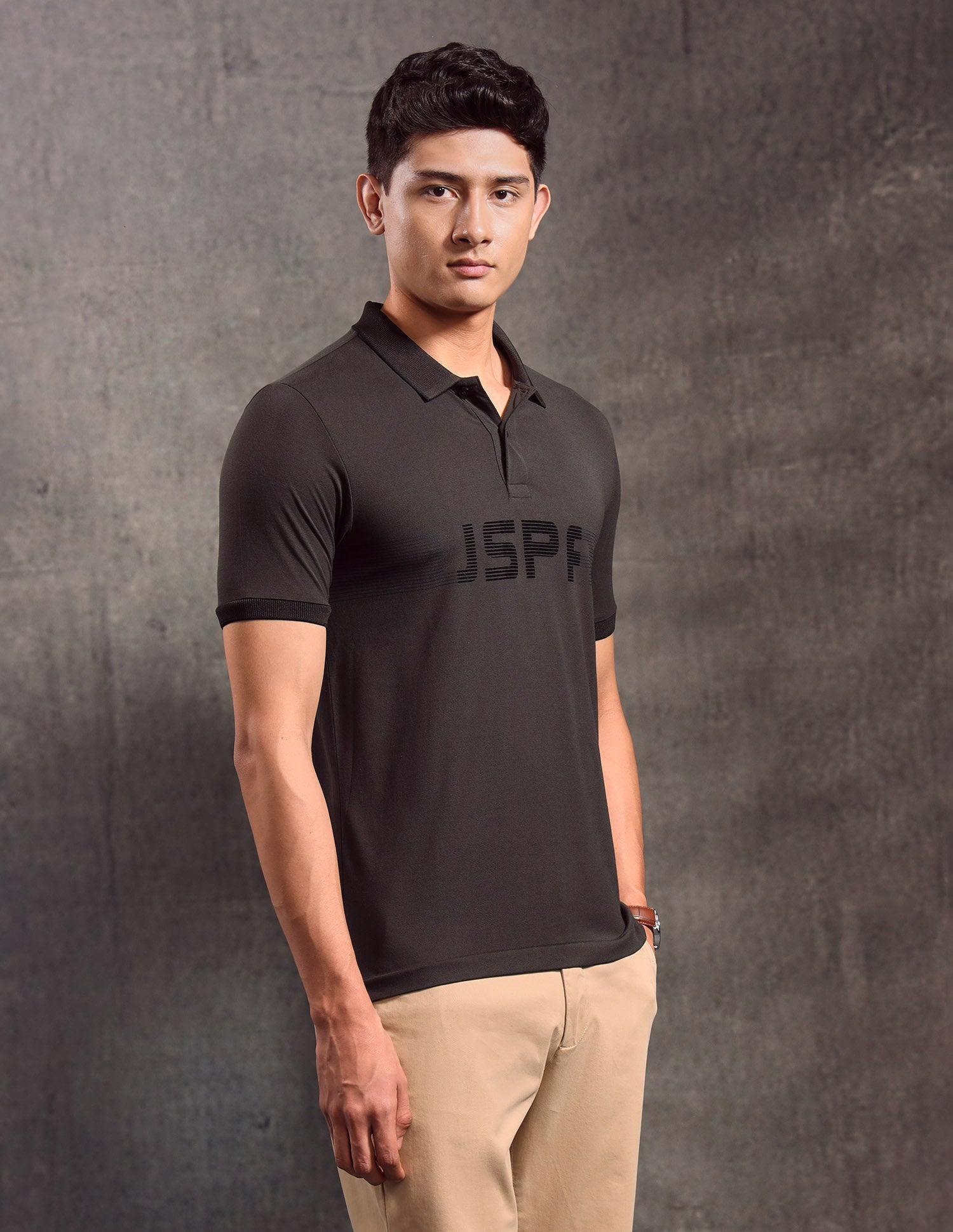 Brand Printed Muscle Fit Polo shirt