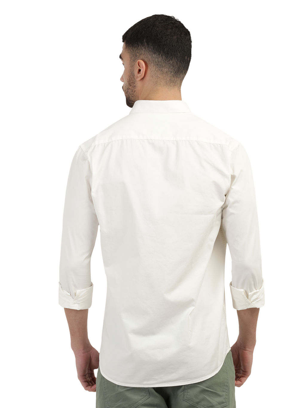 Ivory Twill Solid Shirt