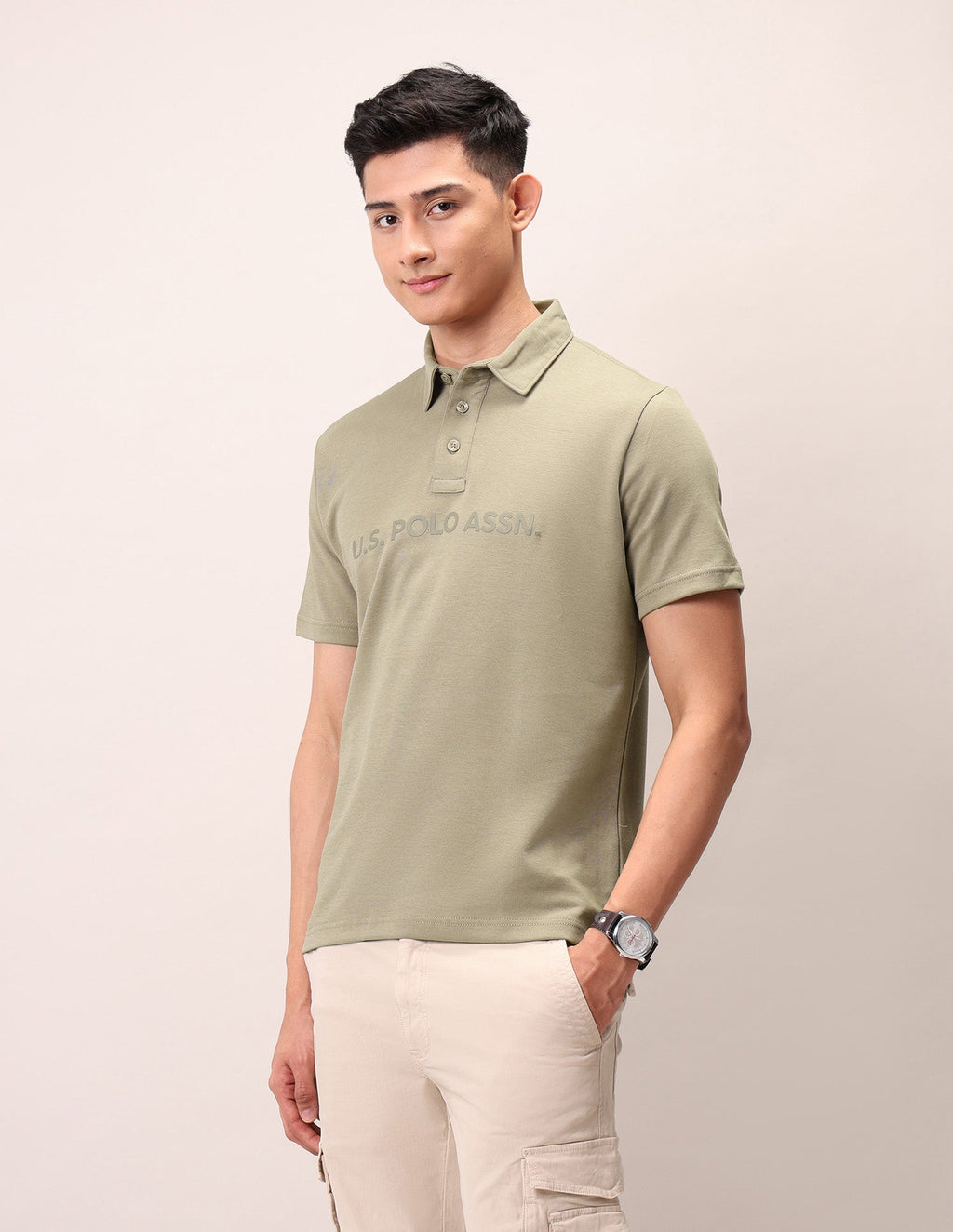 Brand Embossed Outdoor Polo Shirt