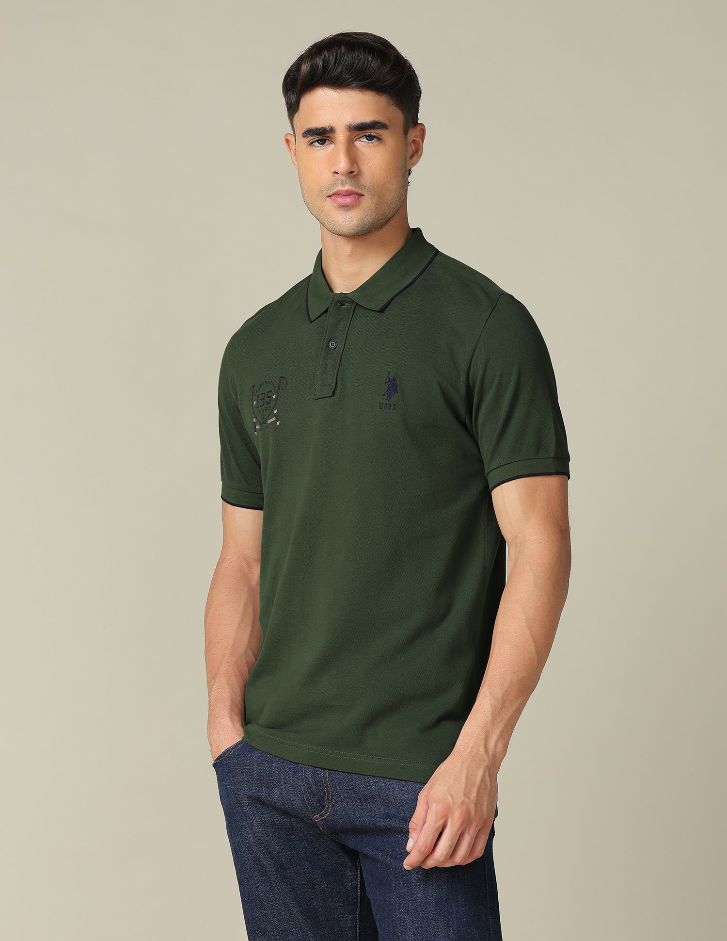 Graphic Printed Regular Fit Polo Shirt