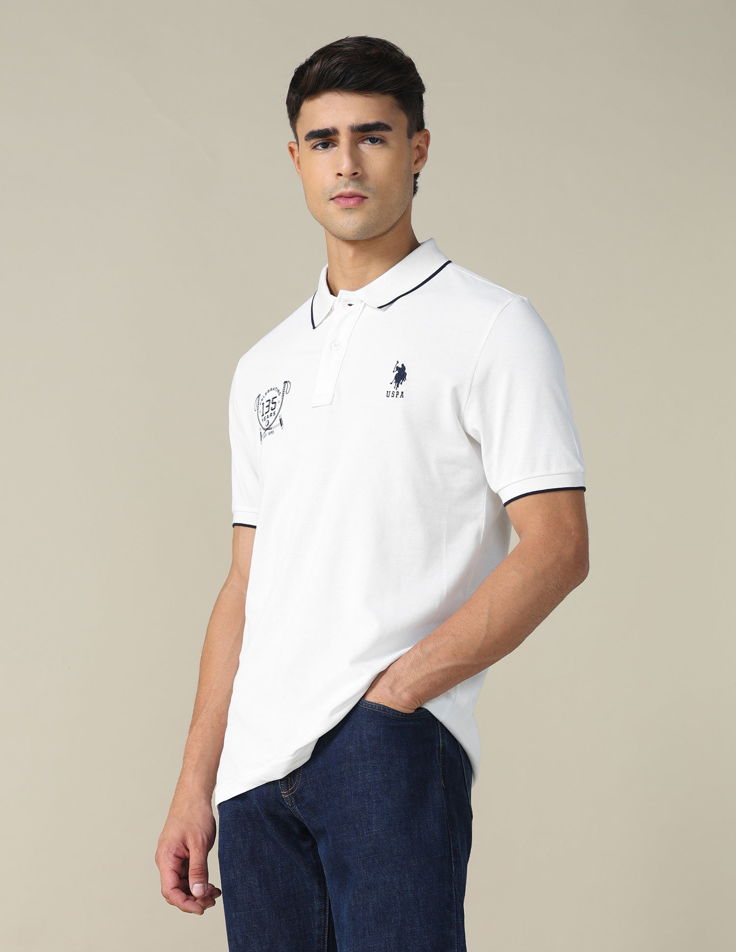 Graphic Printed Regular Fit Polo Shirt