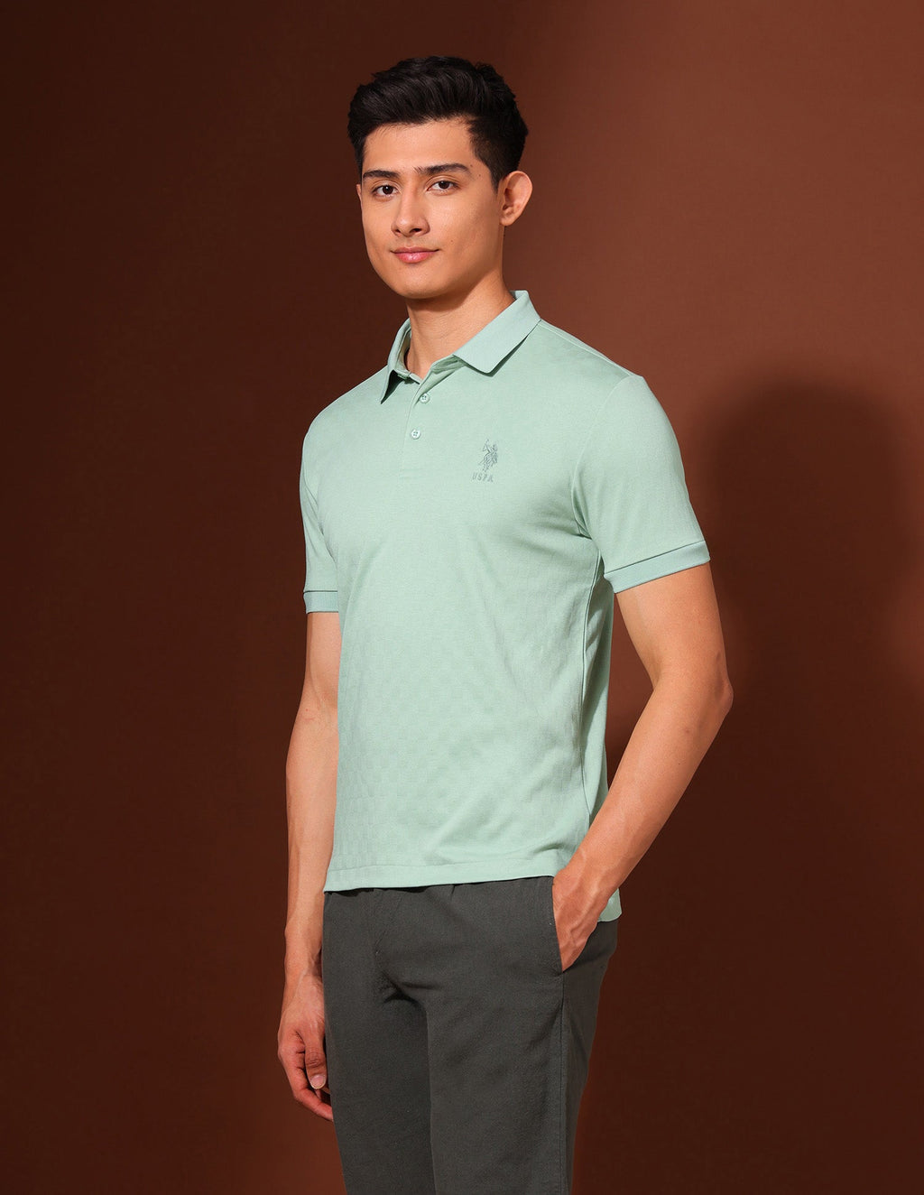 Checked Slim Fit Polo Shirt
