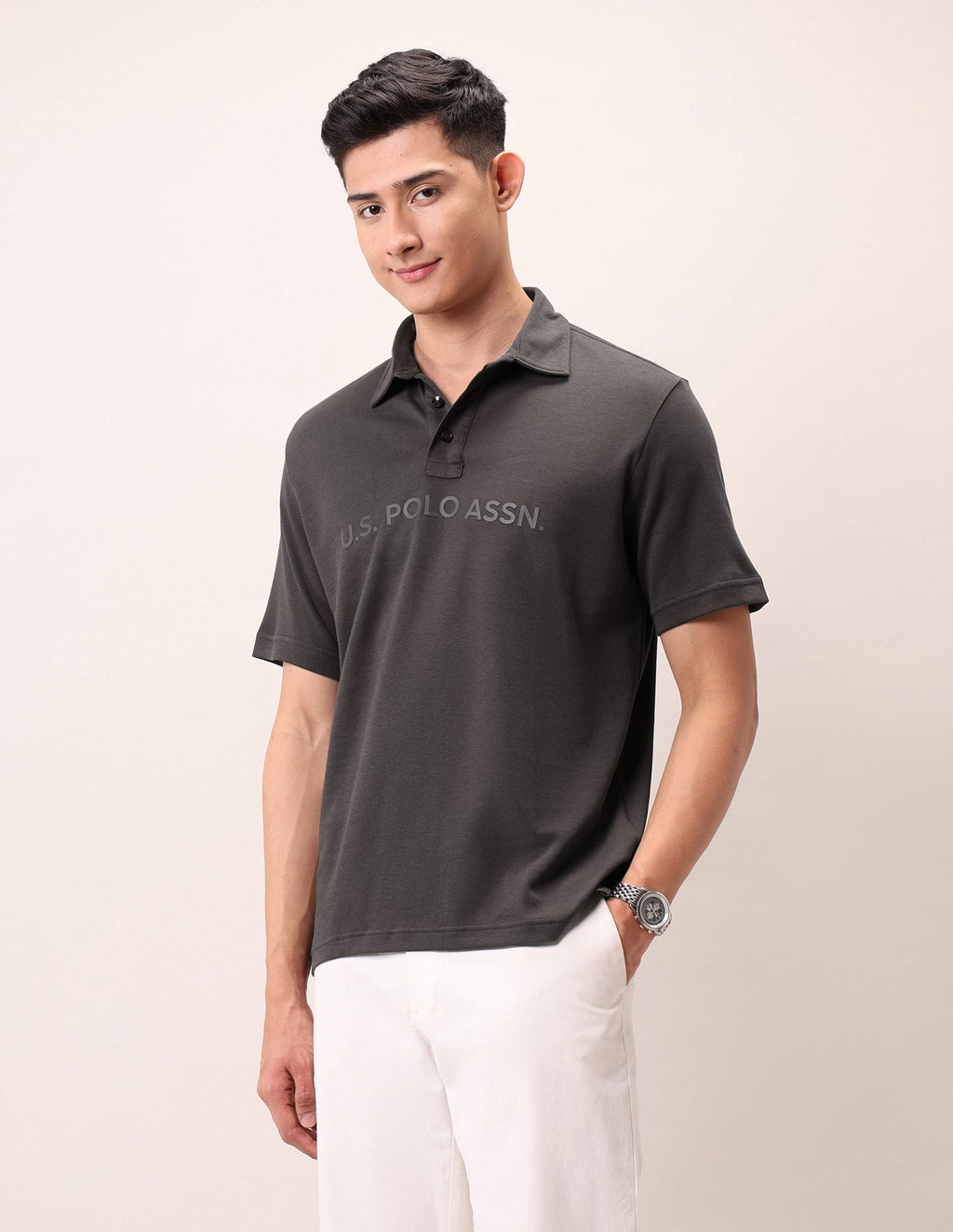 Brand Embossed Outdoor Polo Shirt