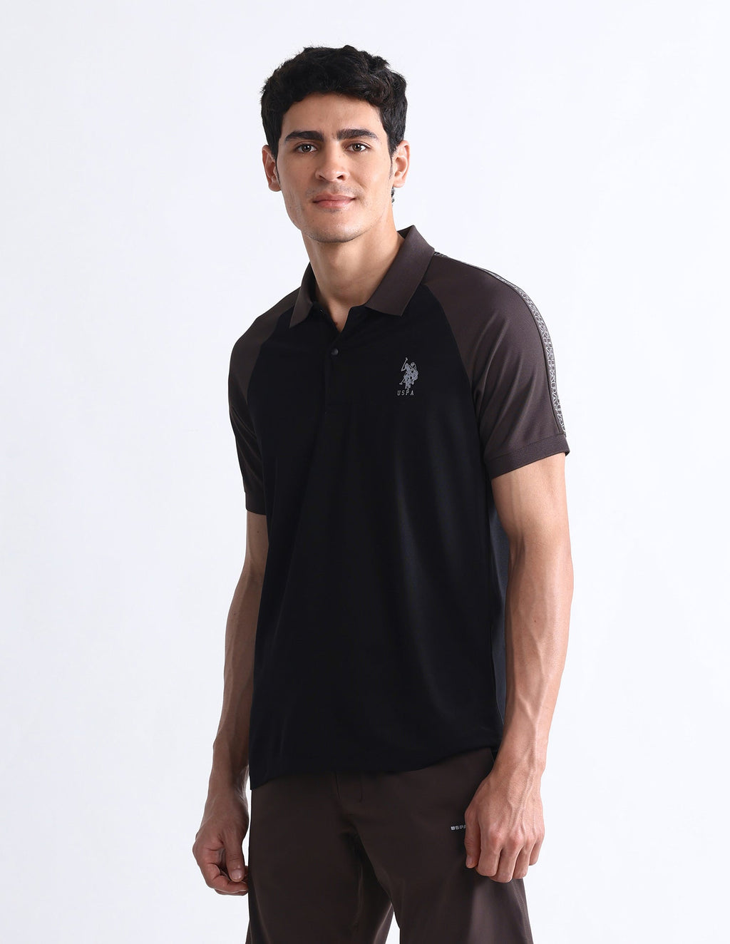 Colourblocked Slim Fit Polo Shirt