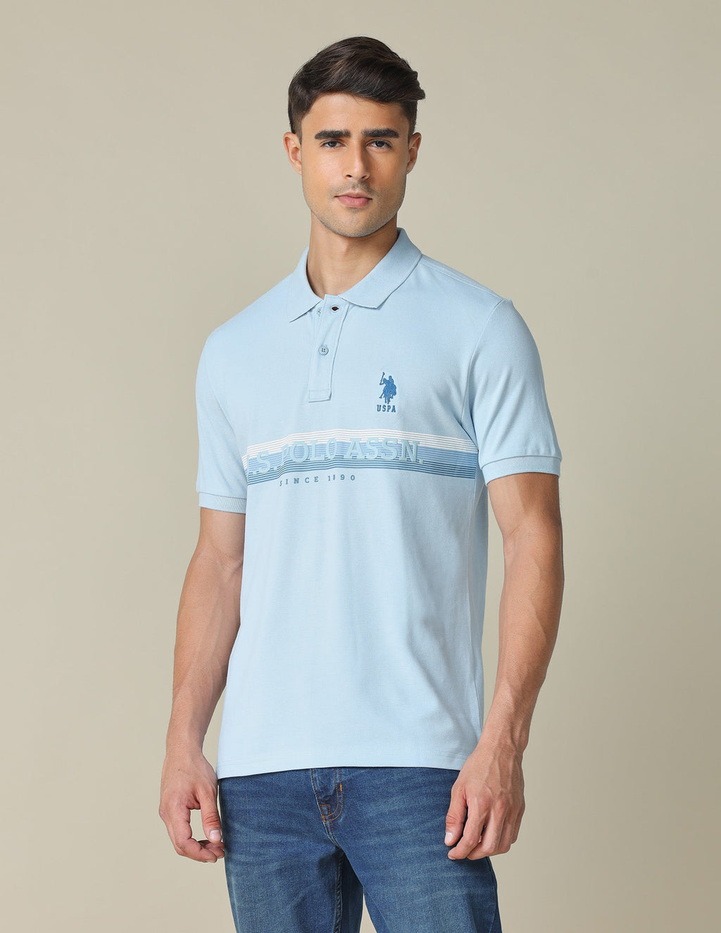 Horizontal Striped Regular Fit Polo Shirt