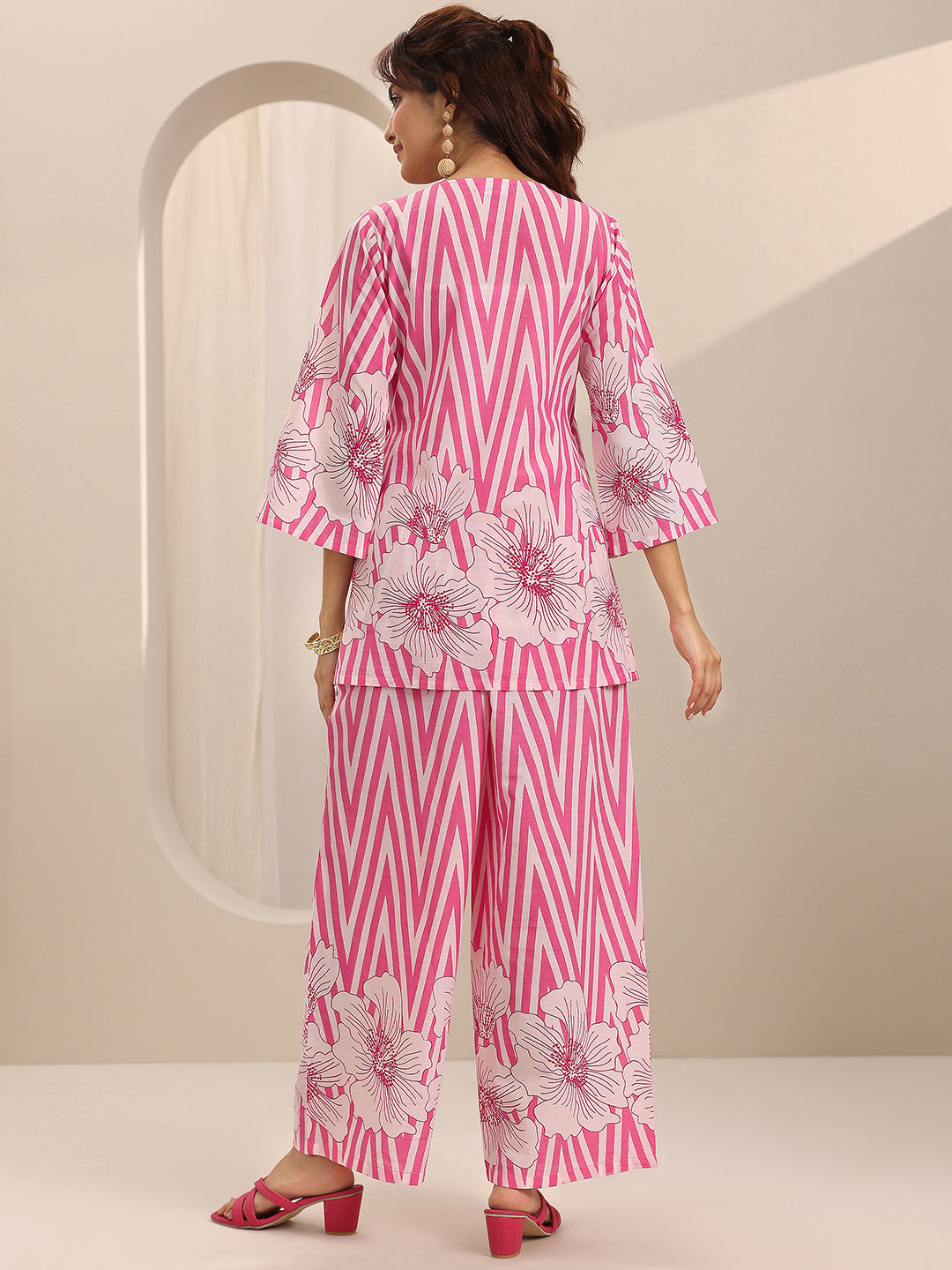 Pink Printed Cotton Co-Ord Sets