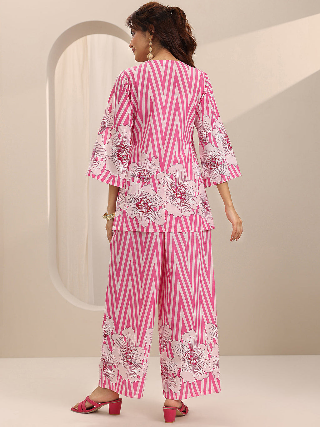 Pink Printed Cotton Co-Ord Sets