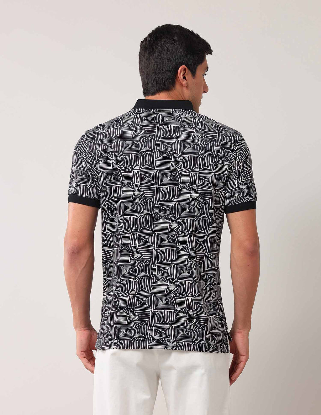 Abstract Printed Pure Cotton Polo Shirt