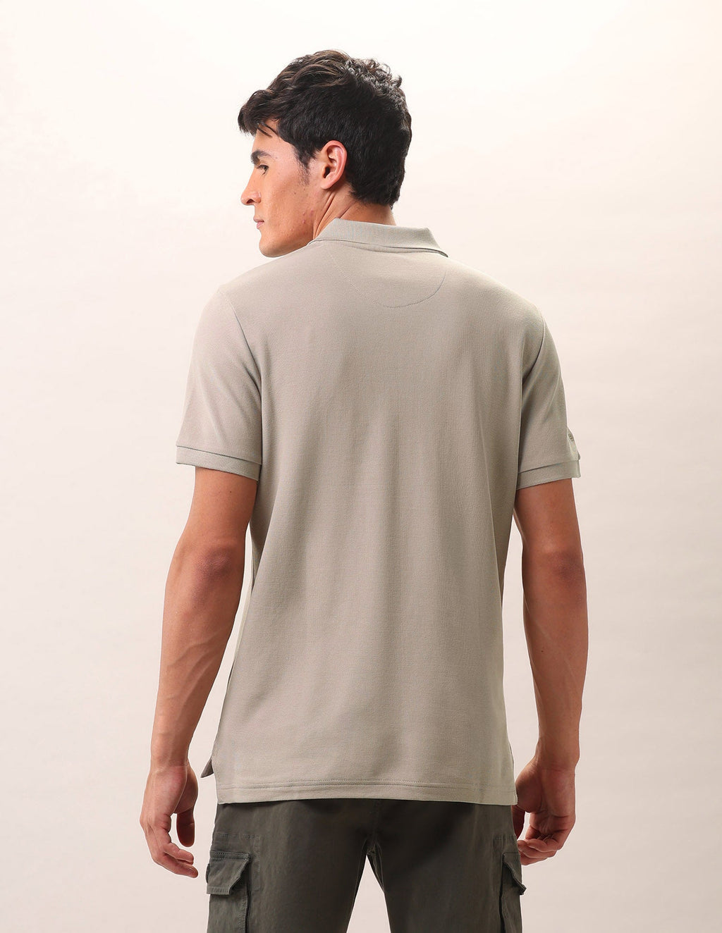 Brand Embossed Pure Cotton Polo Shirt