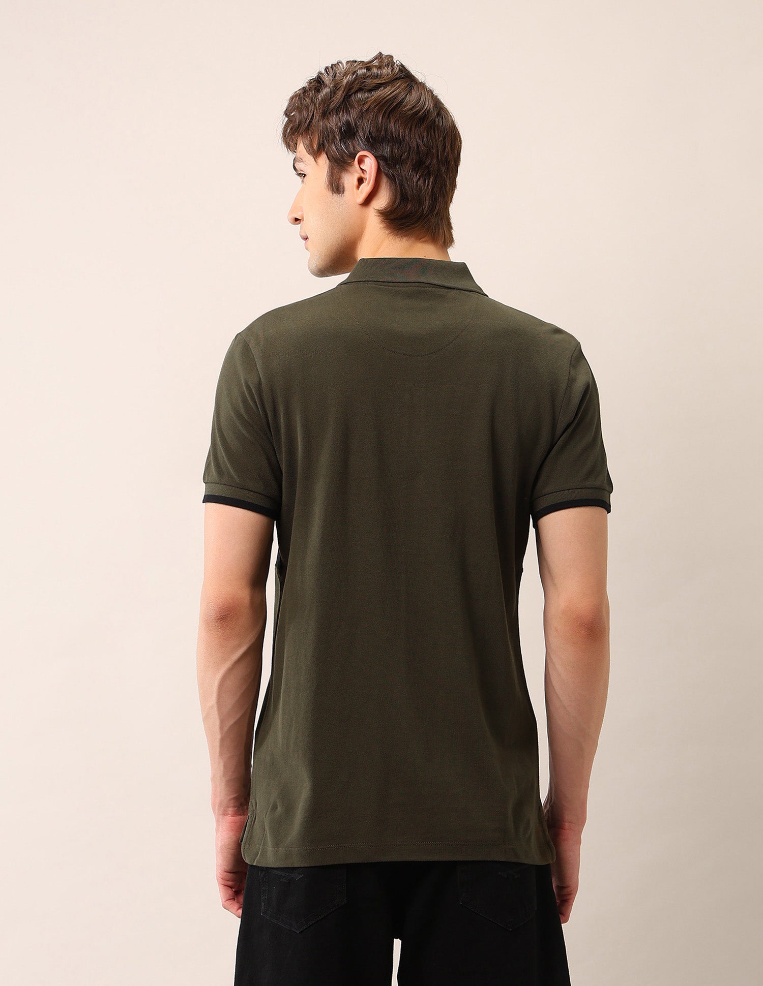 Brand Printed Pure Cotton Polo Shirt