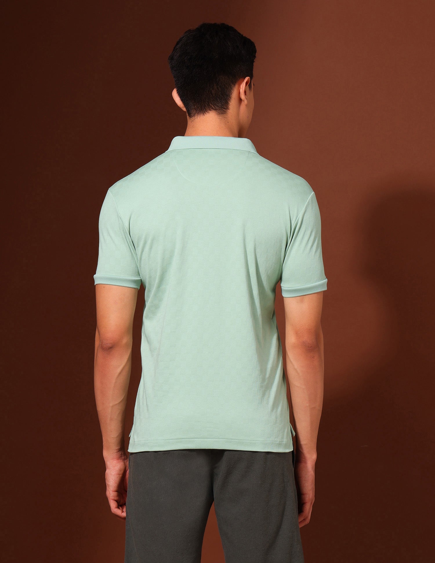 Checked Slim Fit Polo Shirt