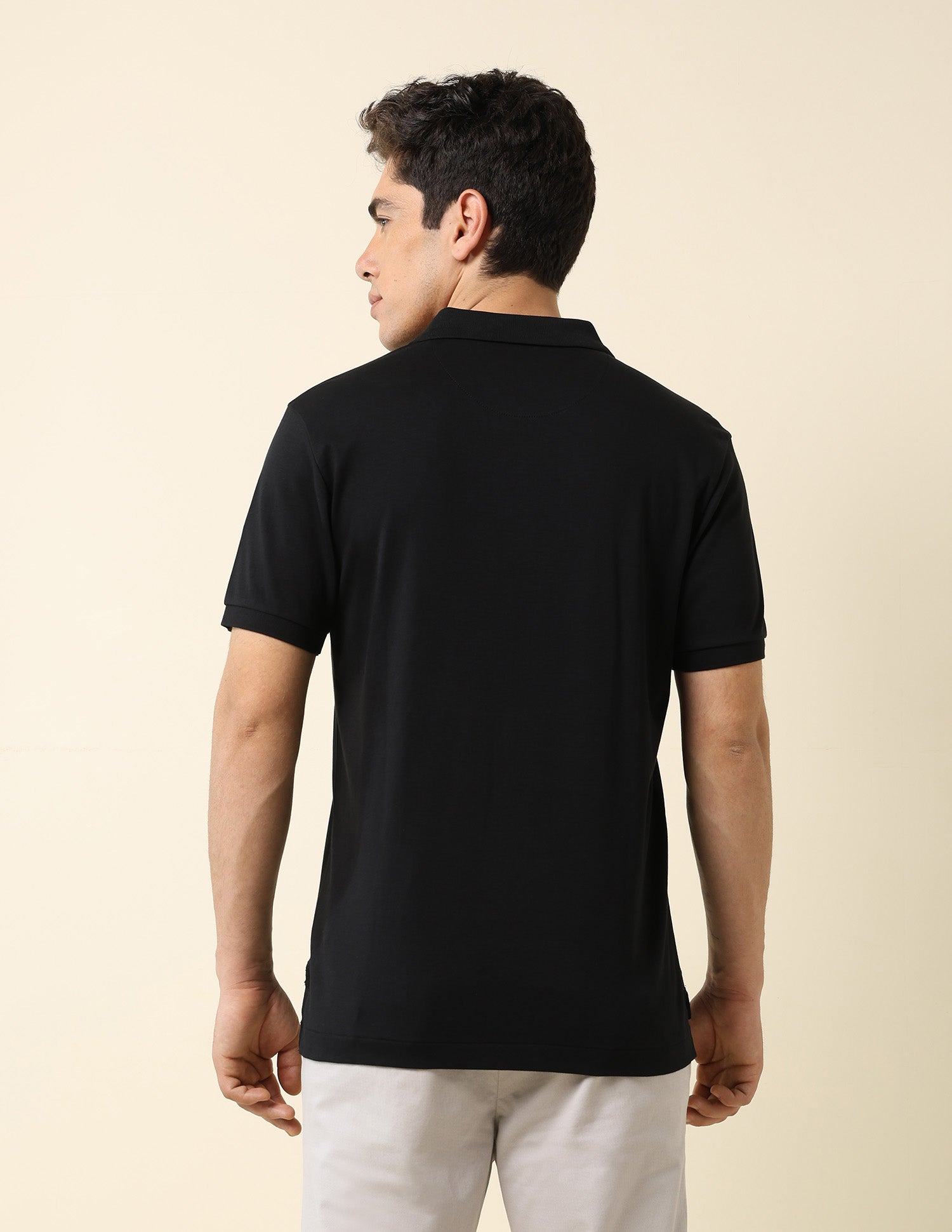 Checked Modern Monochrome Polo Shirt