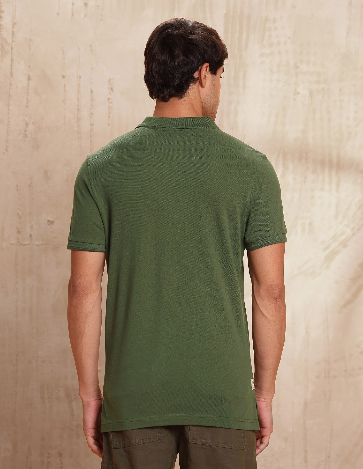 Brand Printed Muscle Fit Polo Shirt