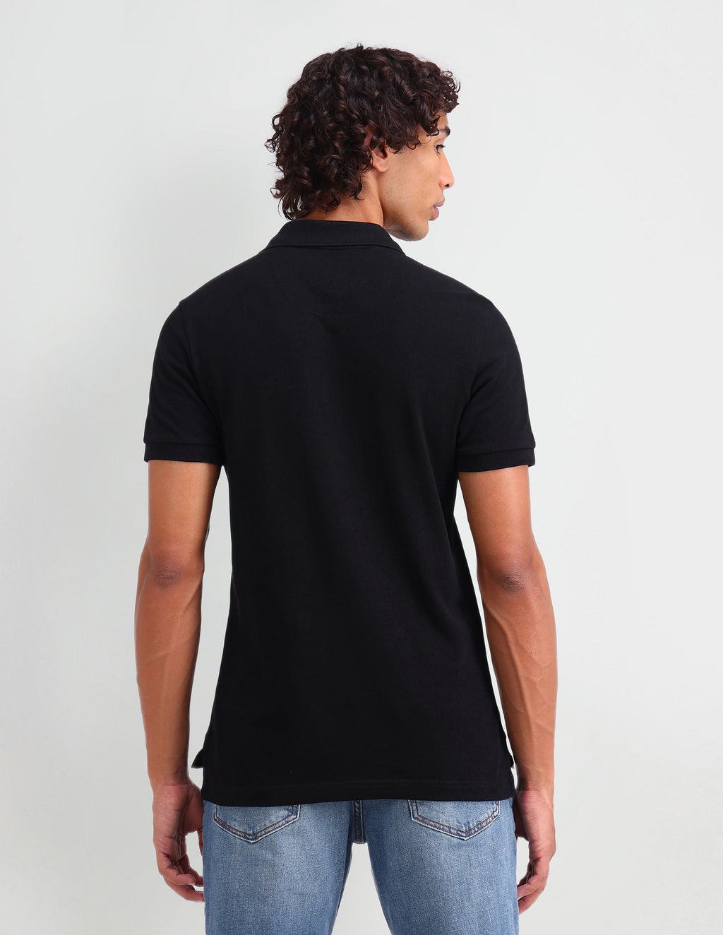 Muscle Fit Brand Printed Polo Shirt