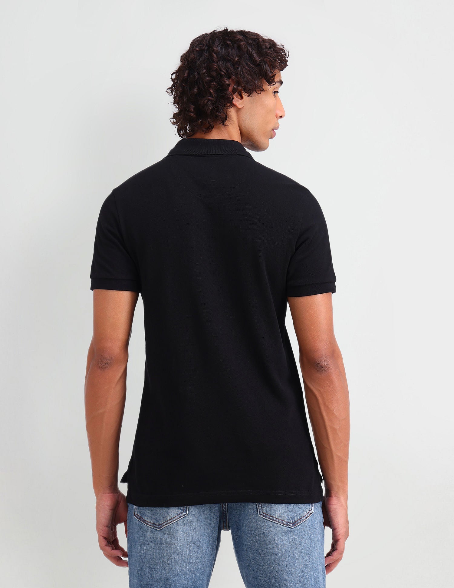 Muscle Fit Brand Printed Polo Shirt