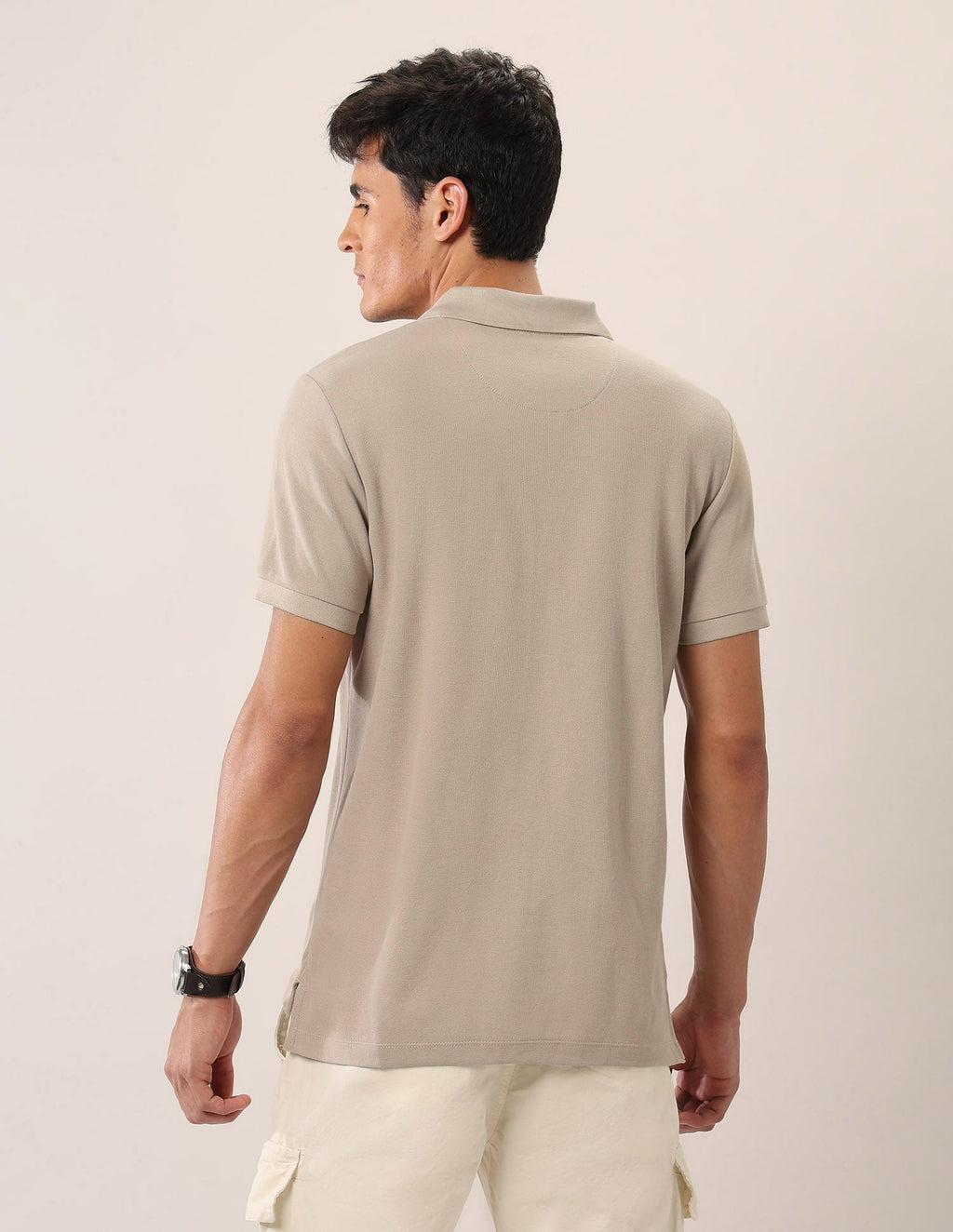 Brand Embossed Muscle Fit Polo Shirt