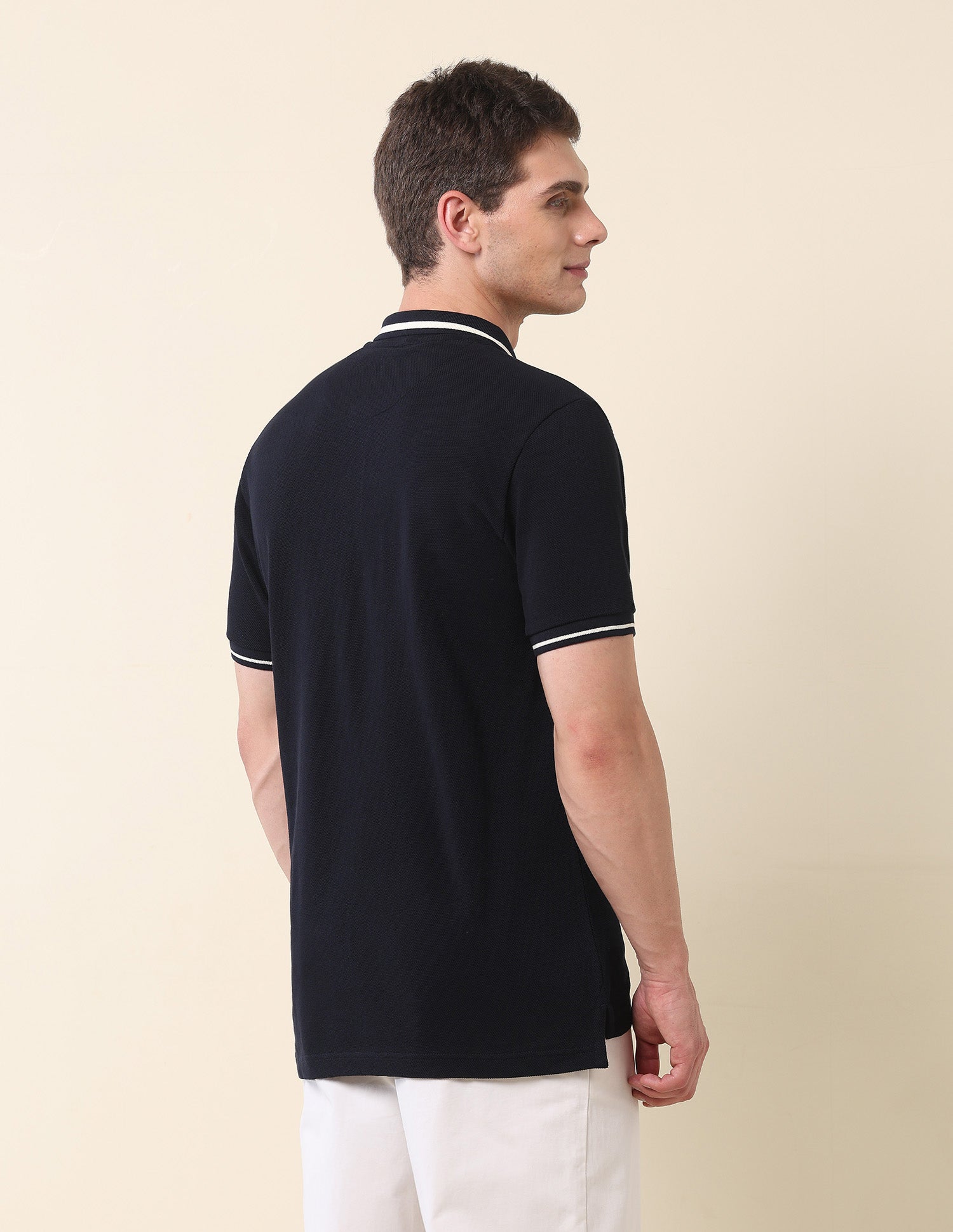 Brand Embroidered Gold Cup Polo Shirt