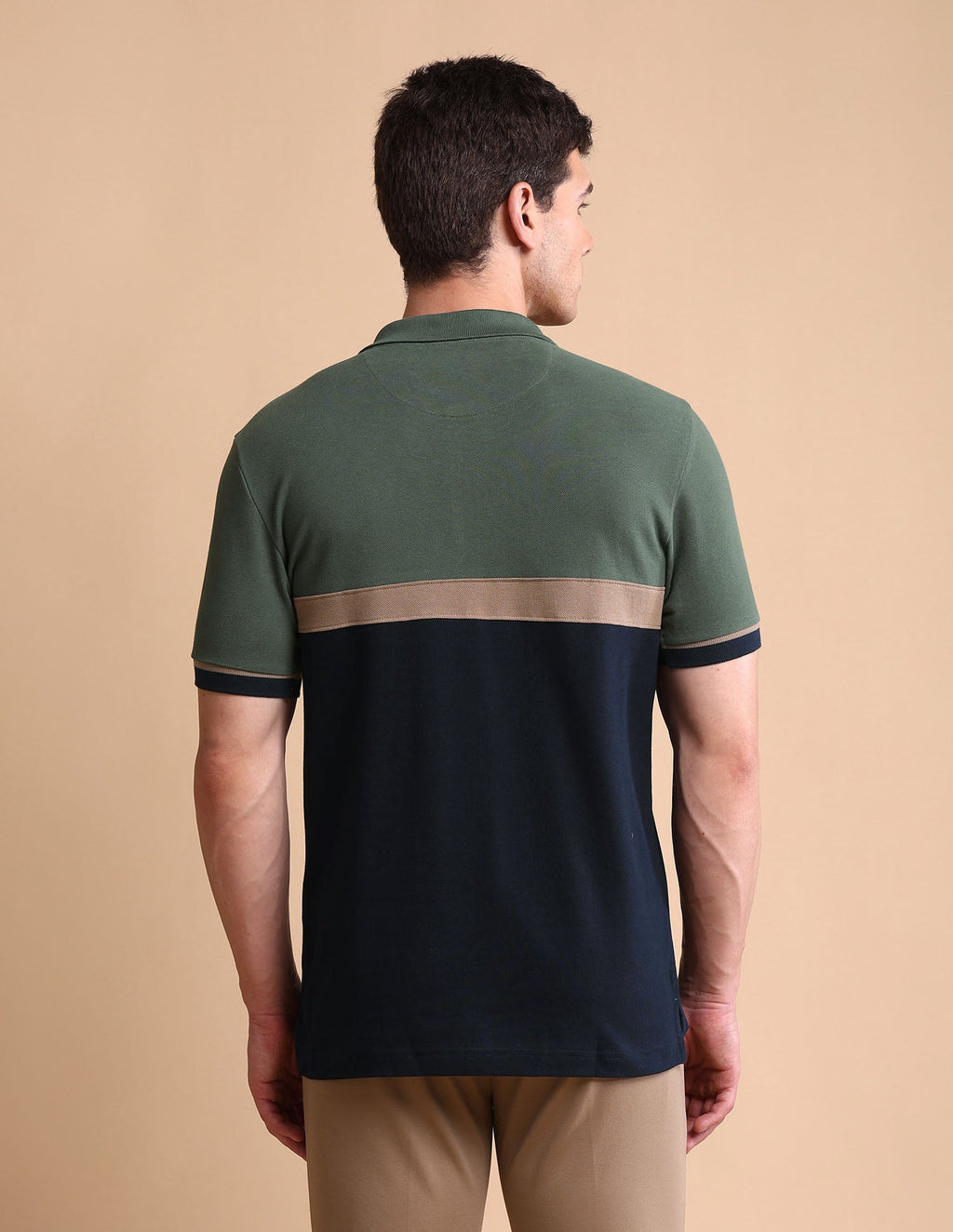 Colourblocked Slim Fit Polo Shirt