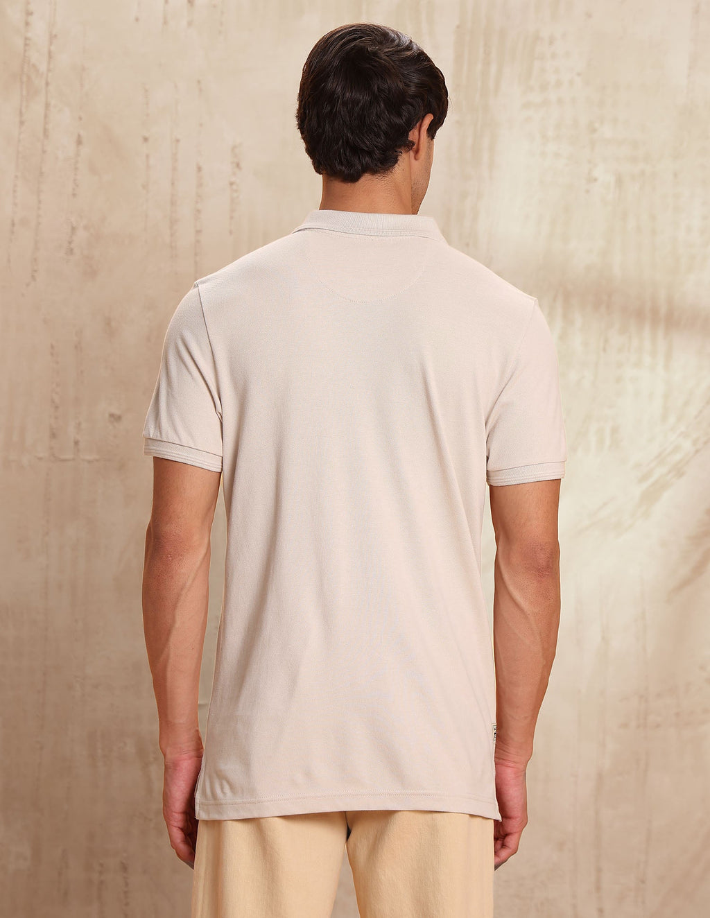 Brand Printed Muscle Fit Polo Shirt