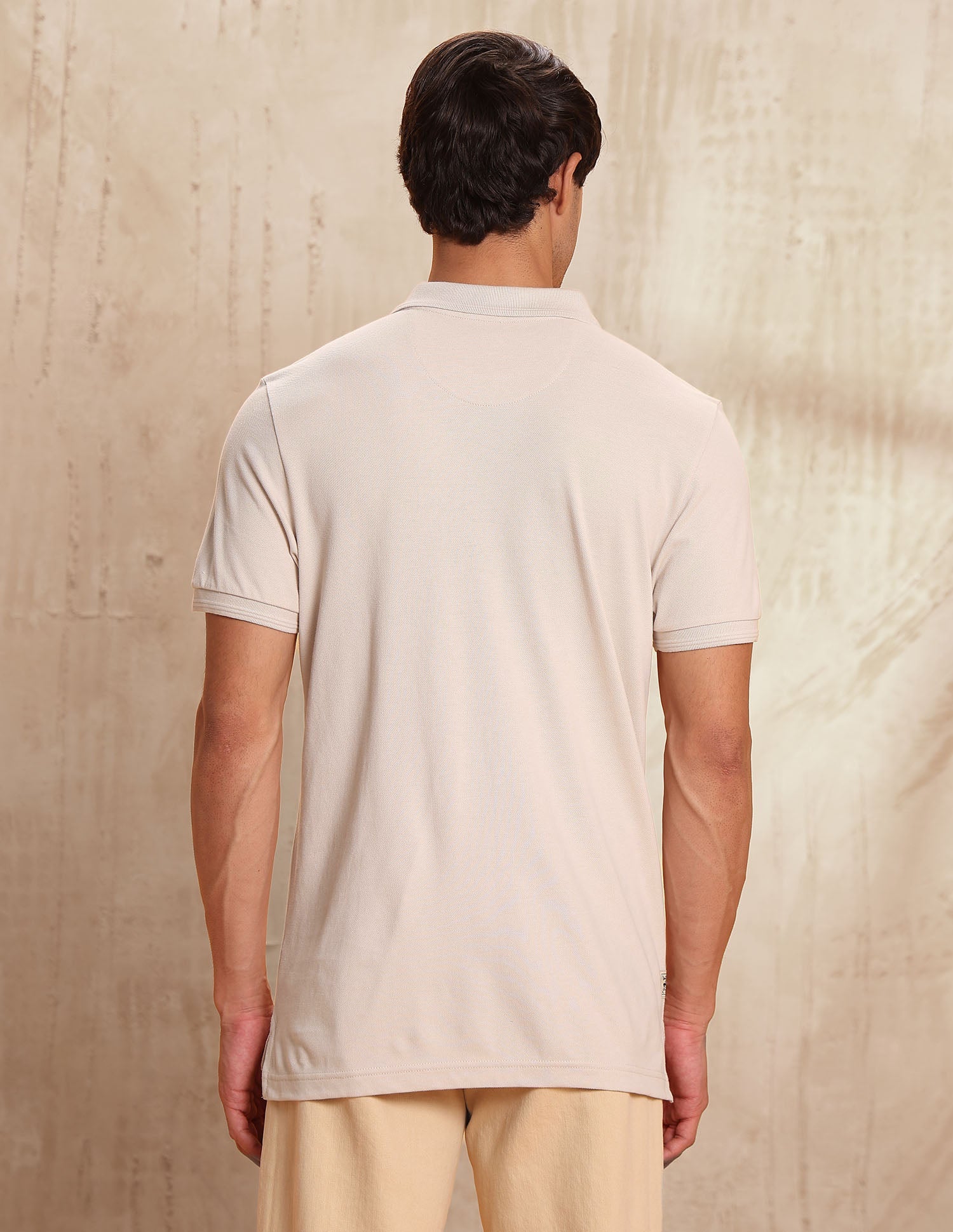 Brand Printed Muscle Fit Polo Shirt