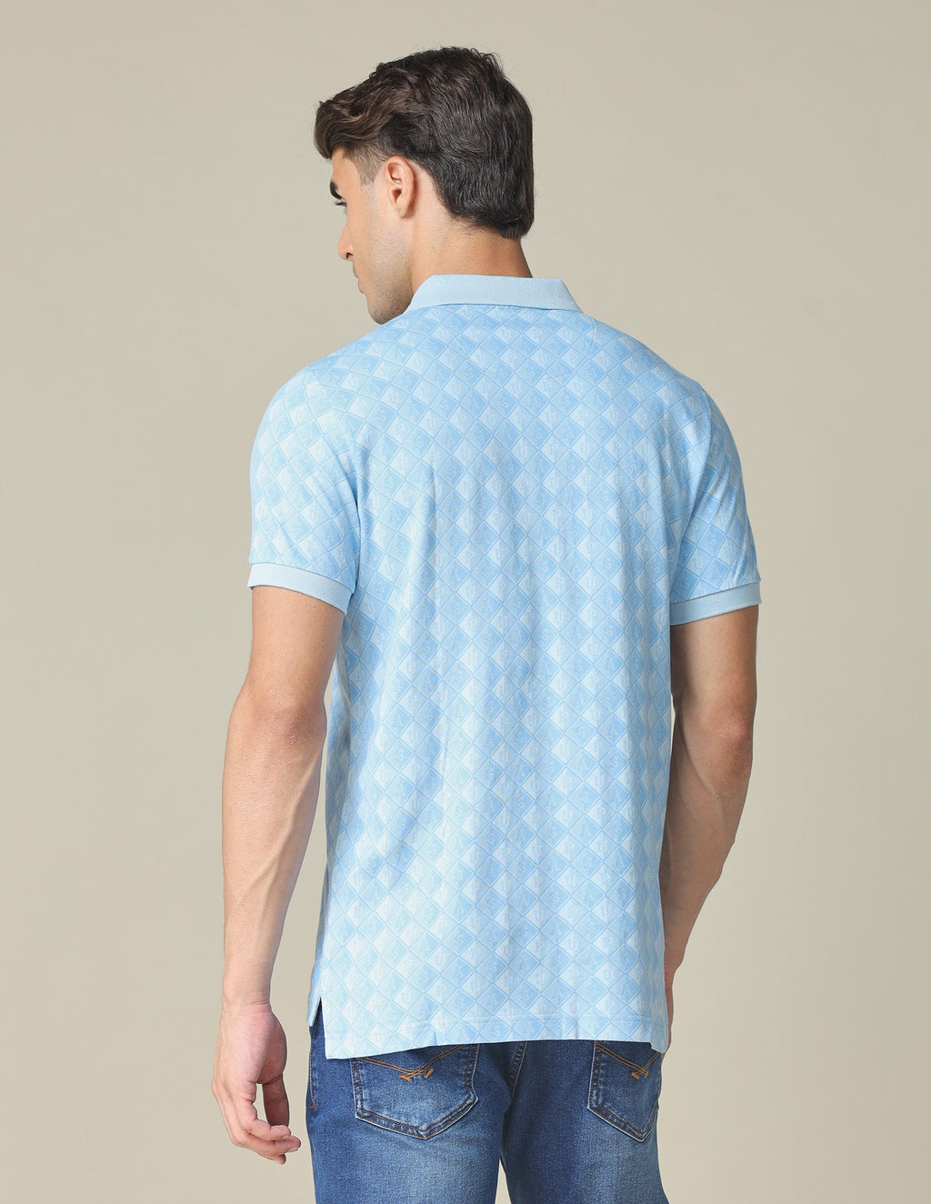 All-Over Printed Regular Fit Polo Shirt
