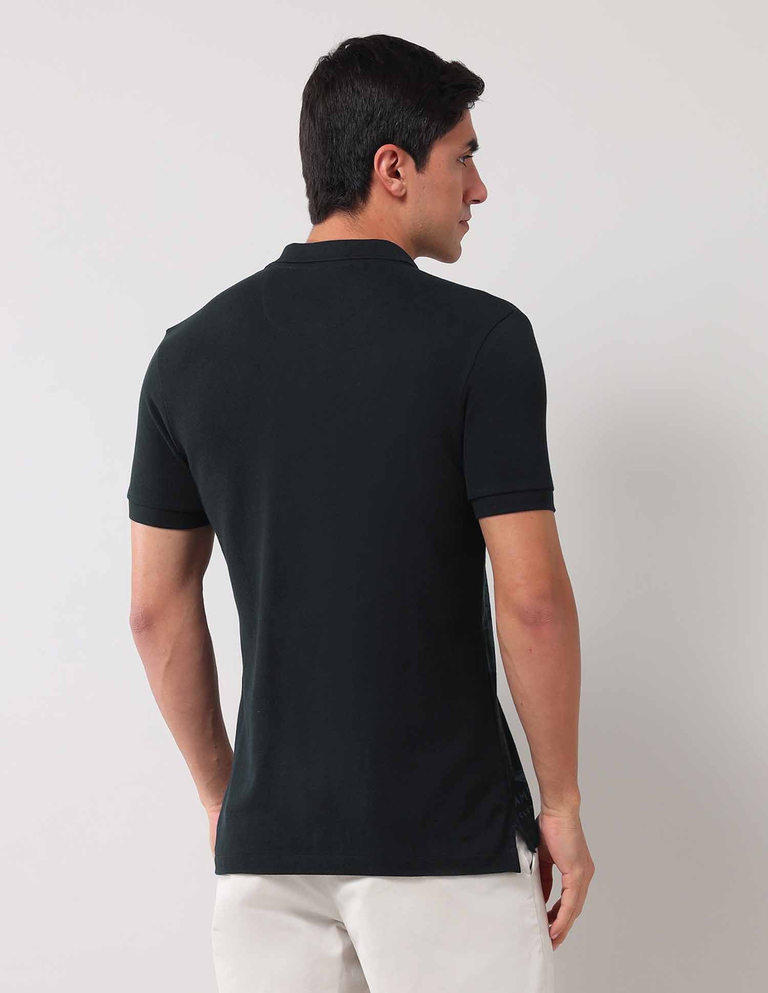 Brand Printed Muscle Fit Polo Shirt