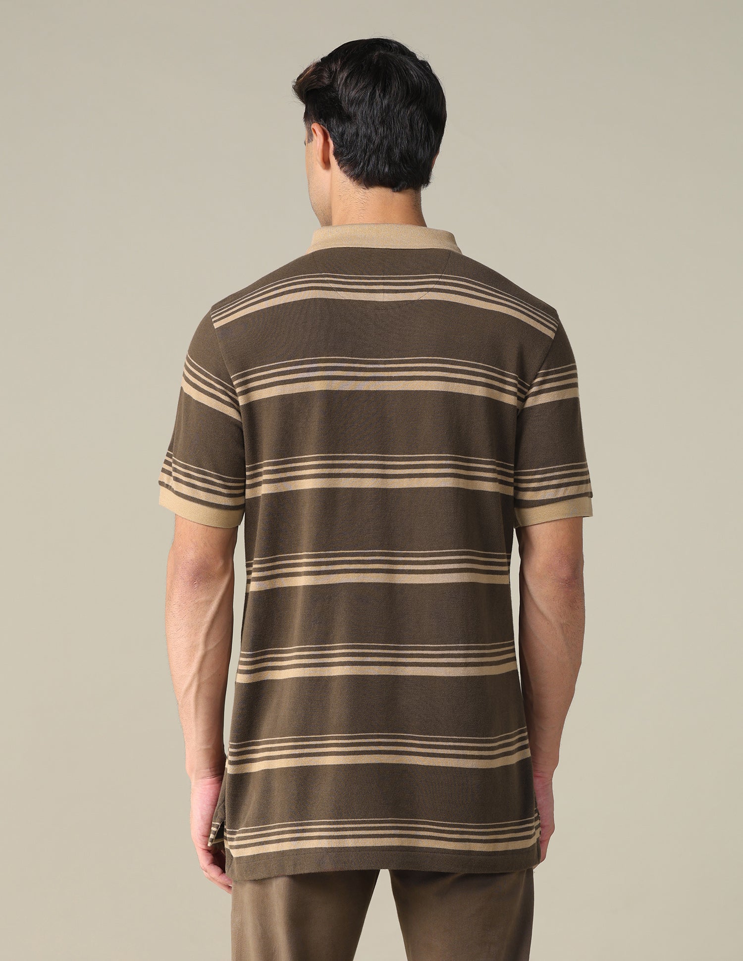 Horizontal Striped Regular Fit Polo Shirt