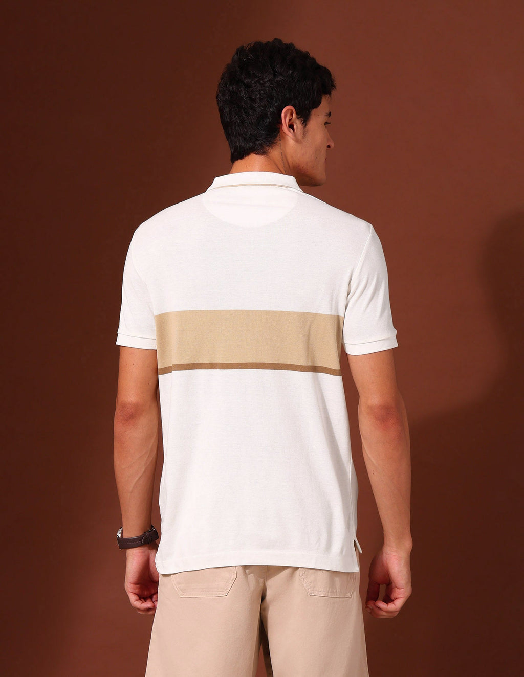 Brand Embroidered Pure Cotton Varsity Polo Shirt