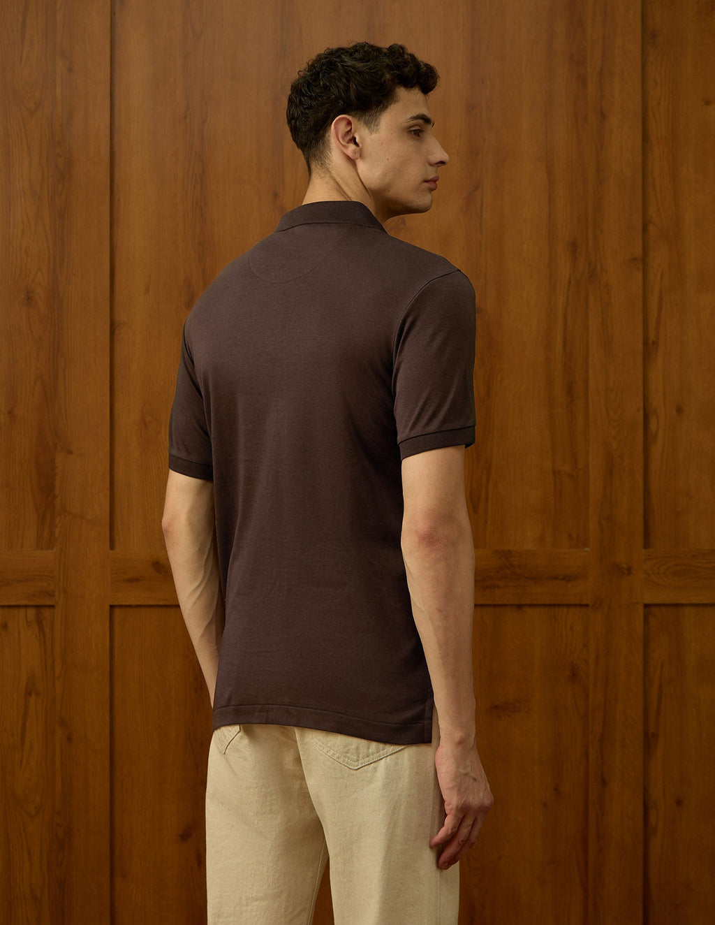 Brand Embroidered Varsity Polo Shirt