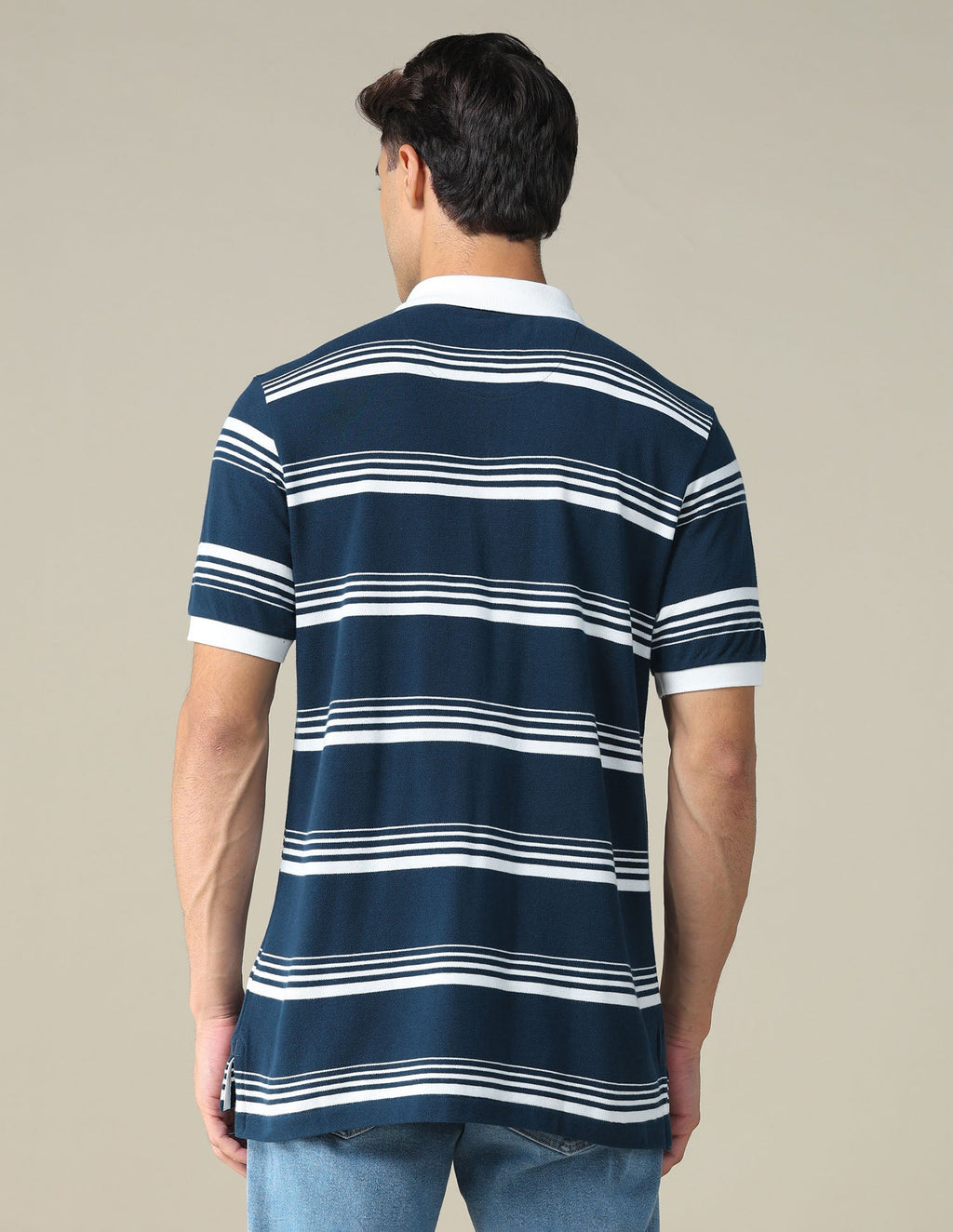 Horizontal Striped Regular Fit Polo Shirt