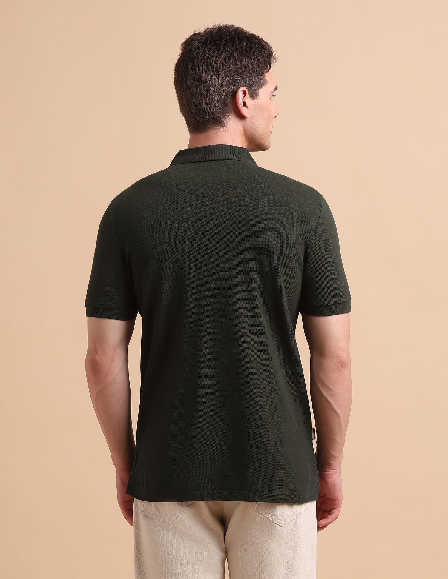 Brand Printed Pure Cotton Polo Shirt