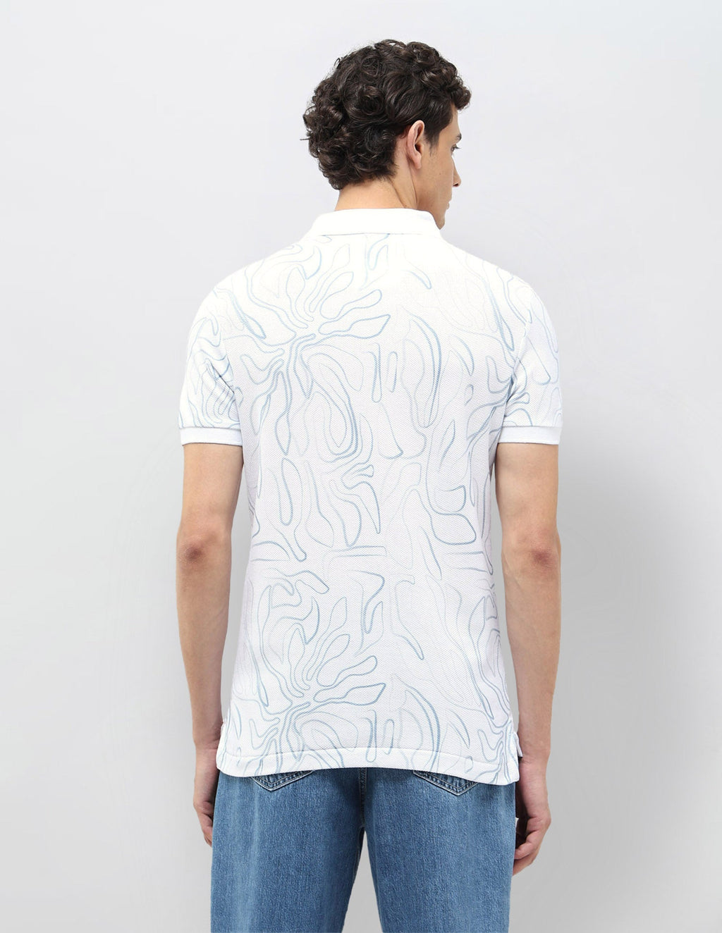 Abstract Printed Regular Fit Polo shirt