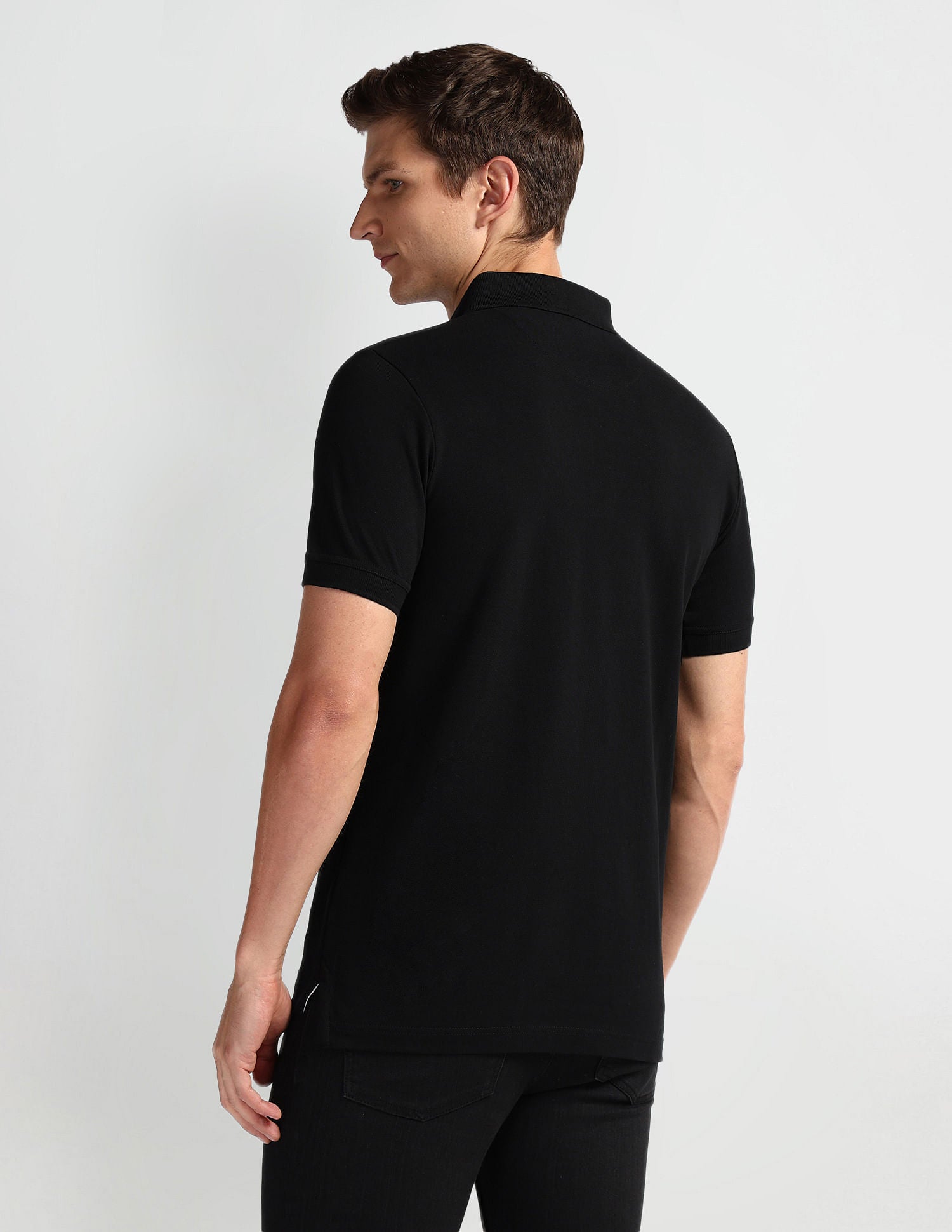 Graphic Print Muscle Fit Polo Shirt