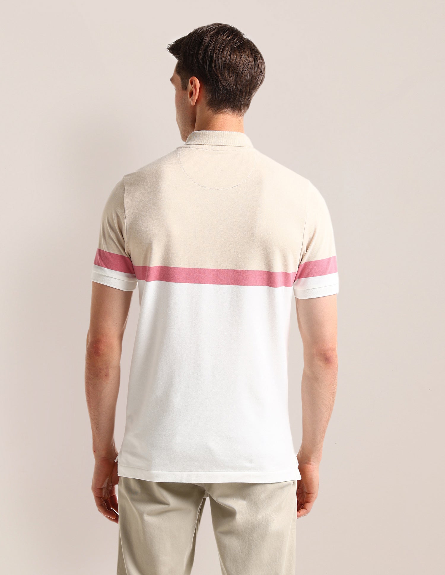 Colour Blocked Slim Fit Polo Shirt