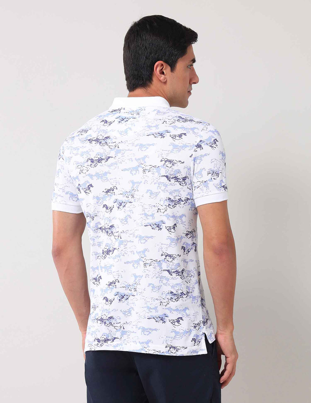 Abstract Printed Pure Cotton Polo Shirt