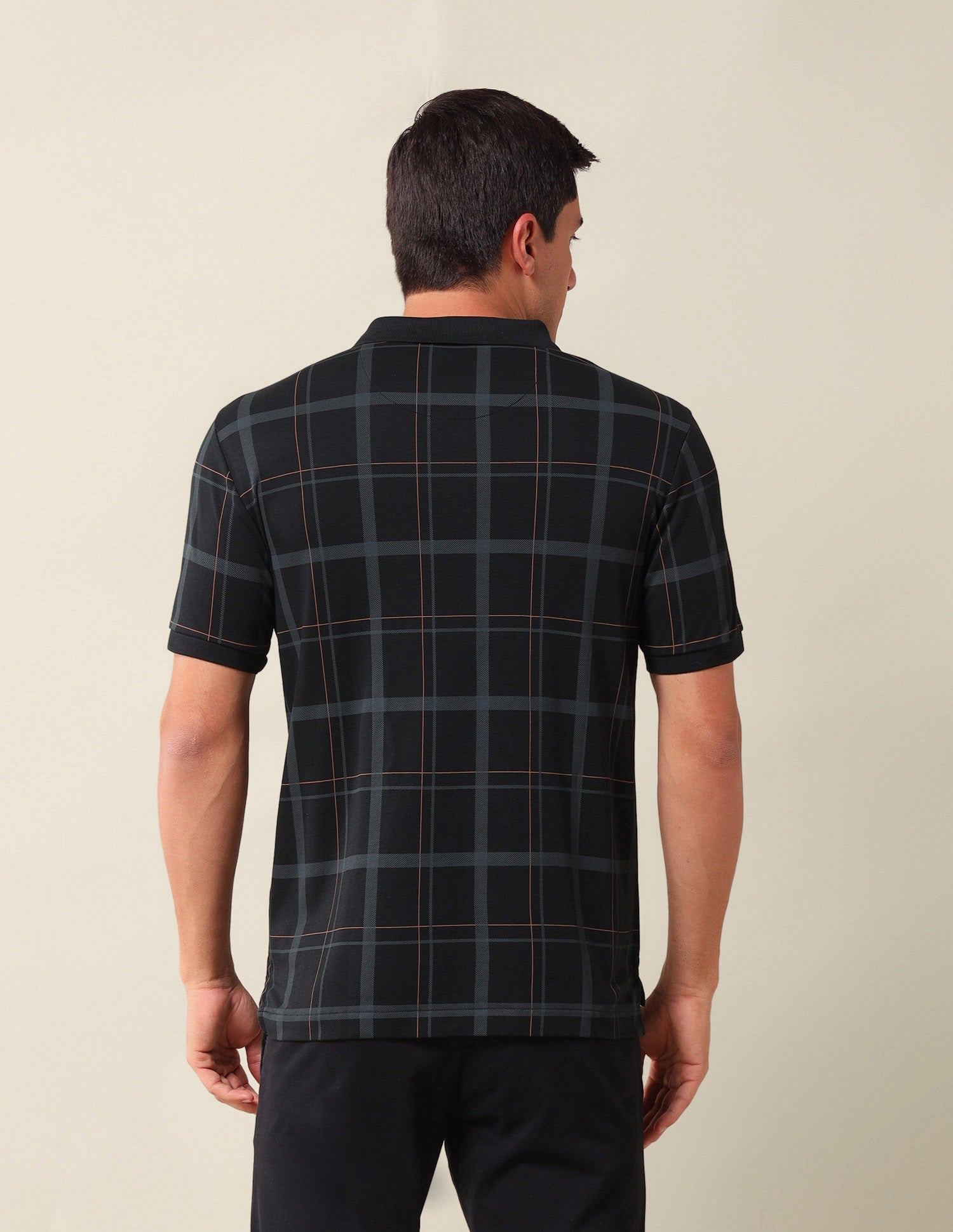 Checked Slim Fit Polo Shirt